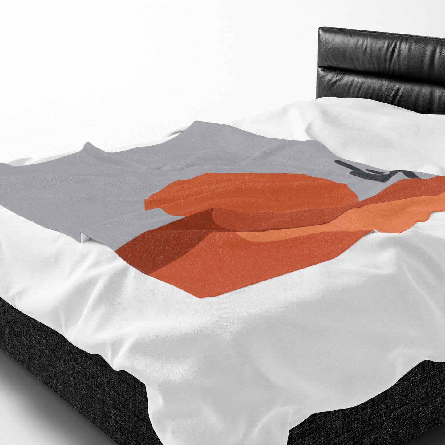 Desert Sunset Minimalist Mesa Blanket | Southwestern adobe-inspired wall art throw