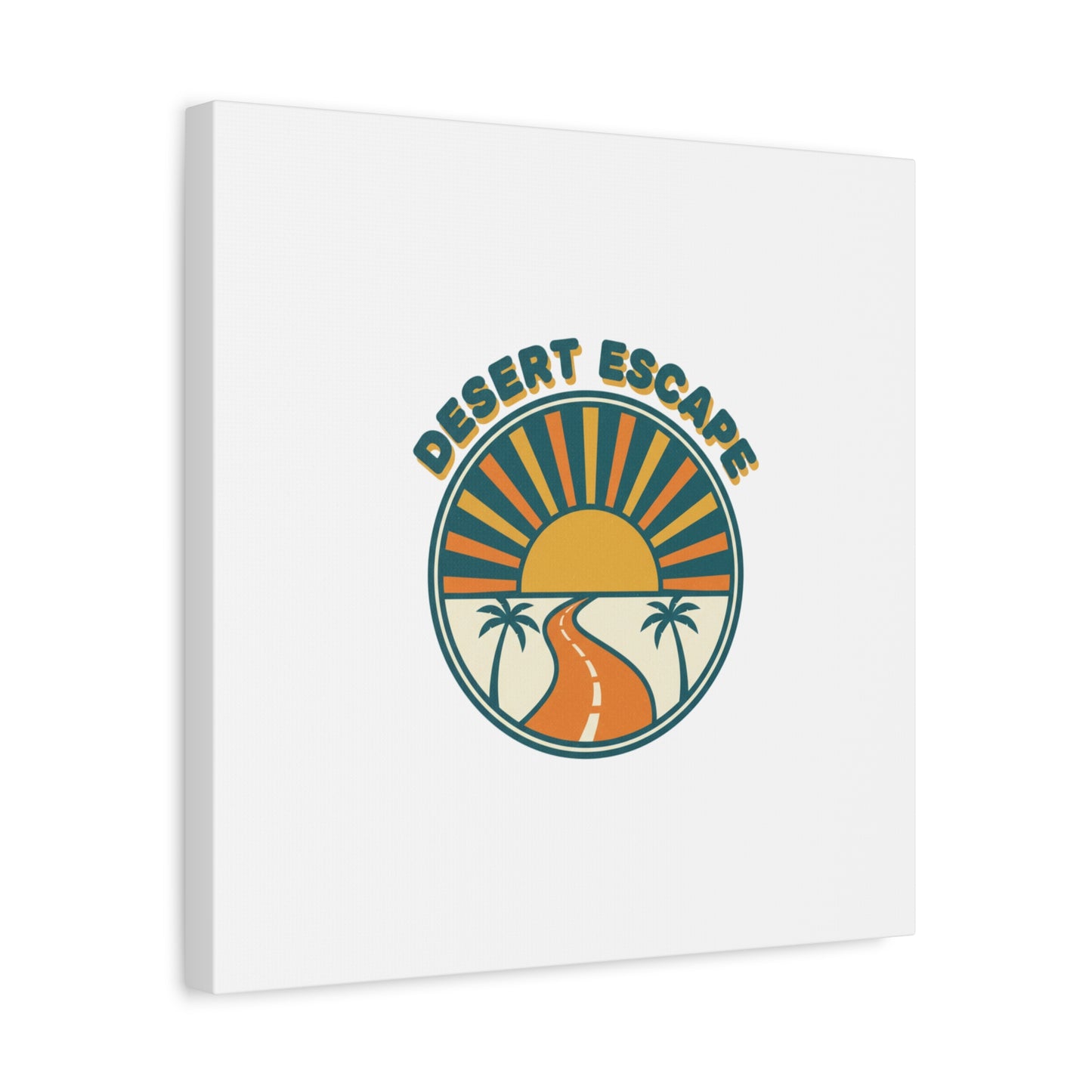 Desert Escape Sunset Canvas | 70s Sunset Retro Palm Poster