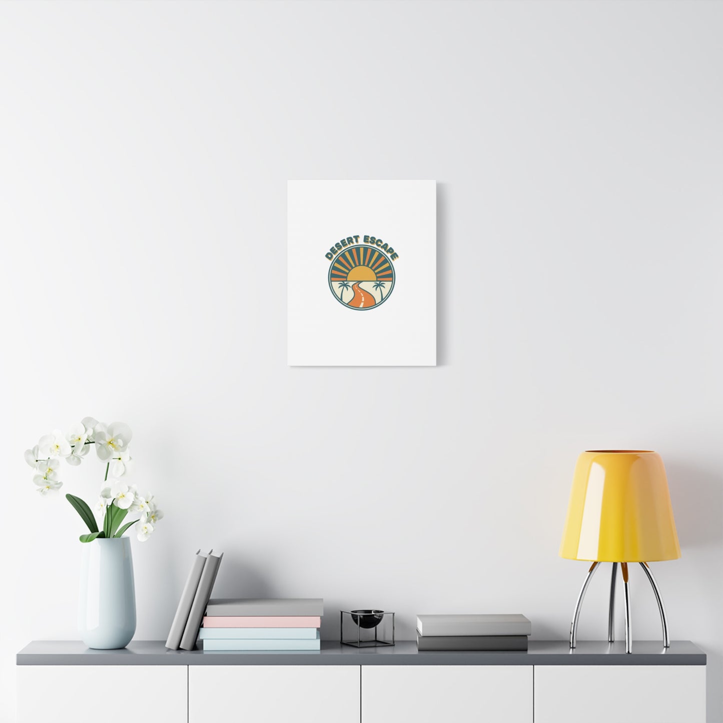 Desert Escape Sunset Canvas | 70s Sunset Retro Palm Poster