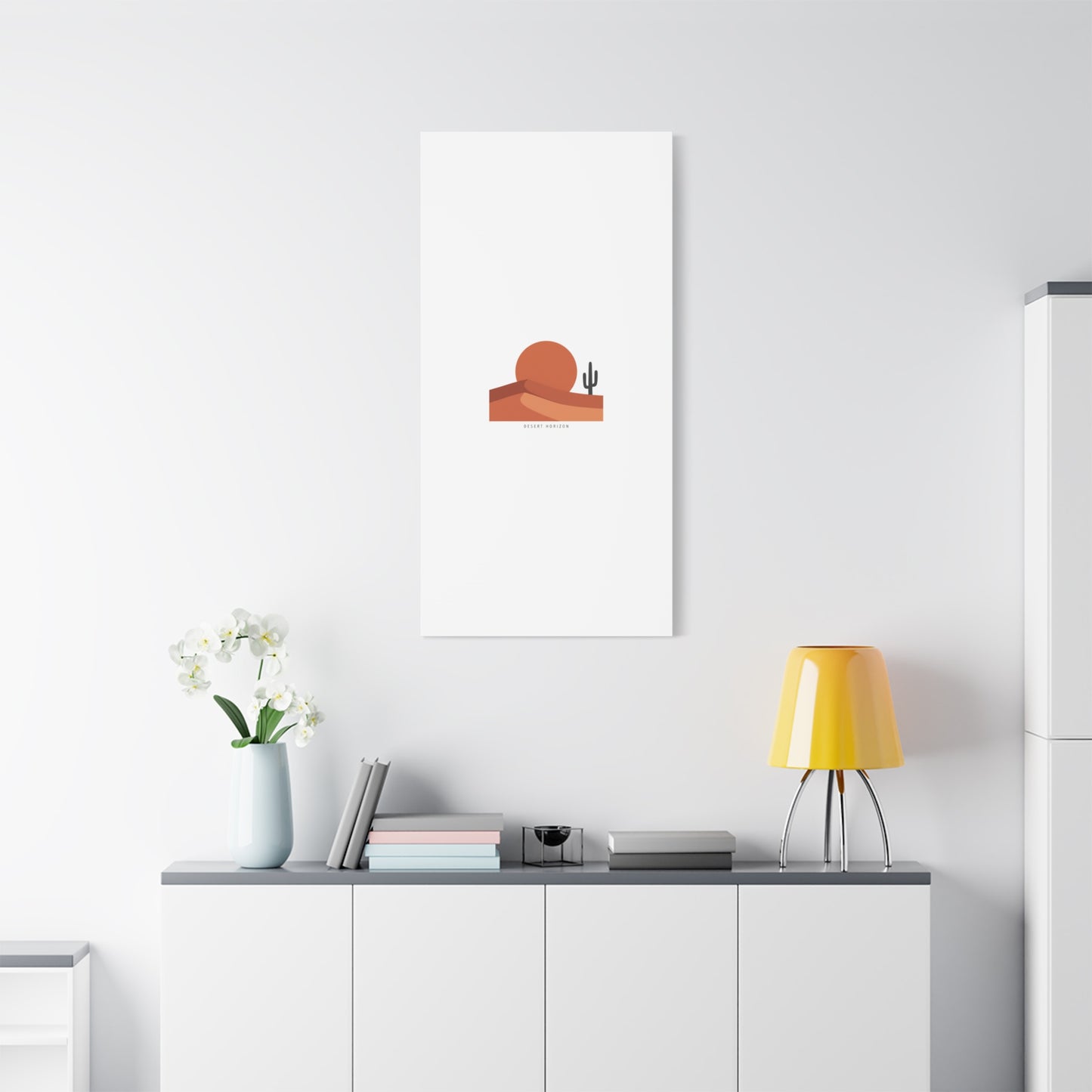 Desert Horizon Minimal Mesa Canvas | desert sunset, southwestern art print