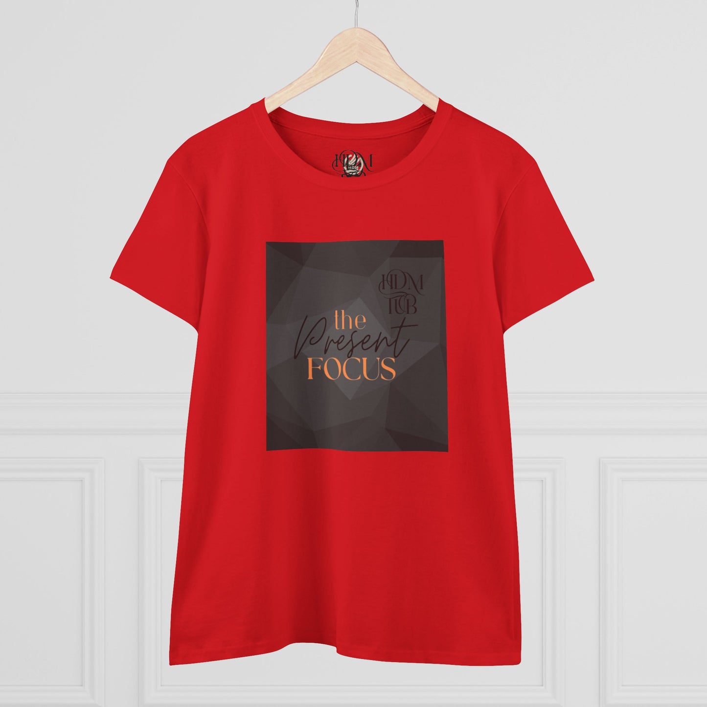 T-Shirt, The Present Focus, Women's Tee, Cotton Tee, Graphic Tee, Meditation Shirt