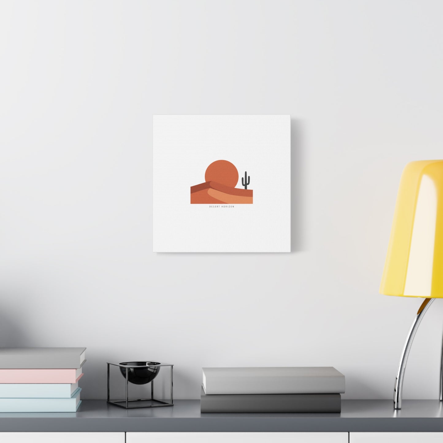 Desert Horizon Minimal Mesa Canvas | desert sunset, southwestern art print