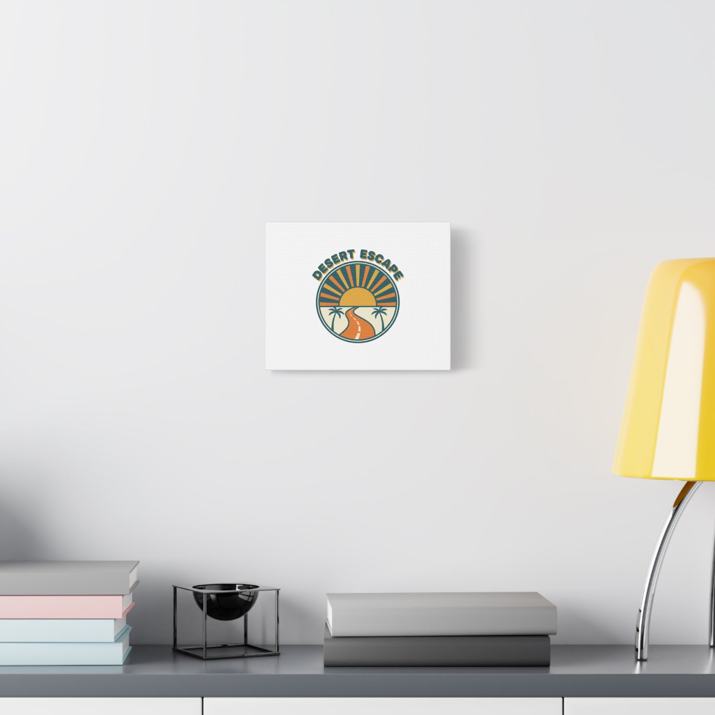 Desert Escape Sunset Canvas | 70s Sunset Retro Palm Poster