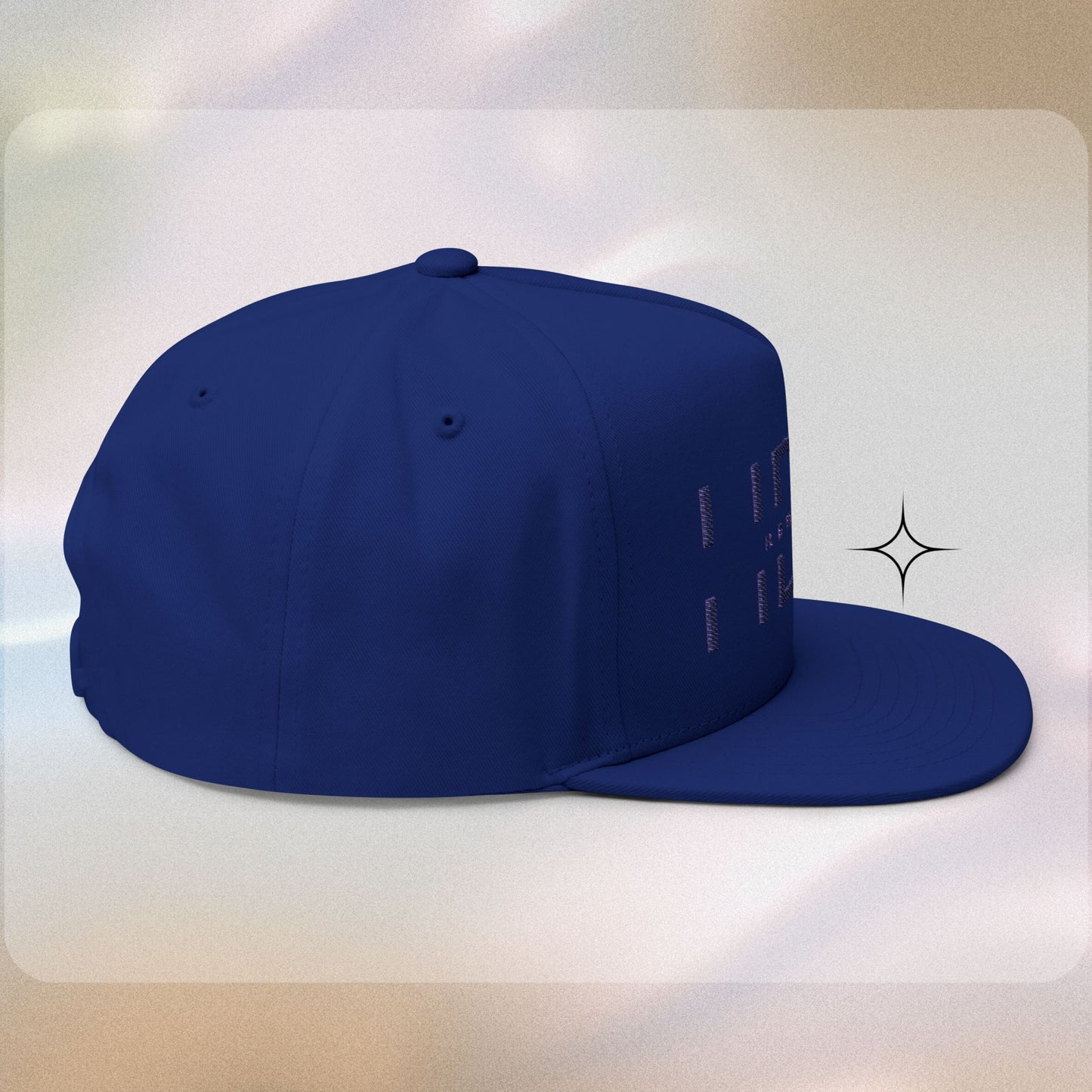 Embroidered Flat Bill Cap - HDMTub Design, Hat, Baseball Cap, Snapback, Hip Hop Cap, Accessories, Streetwear