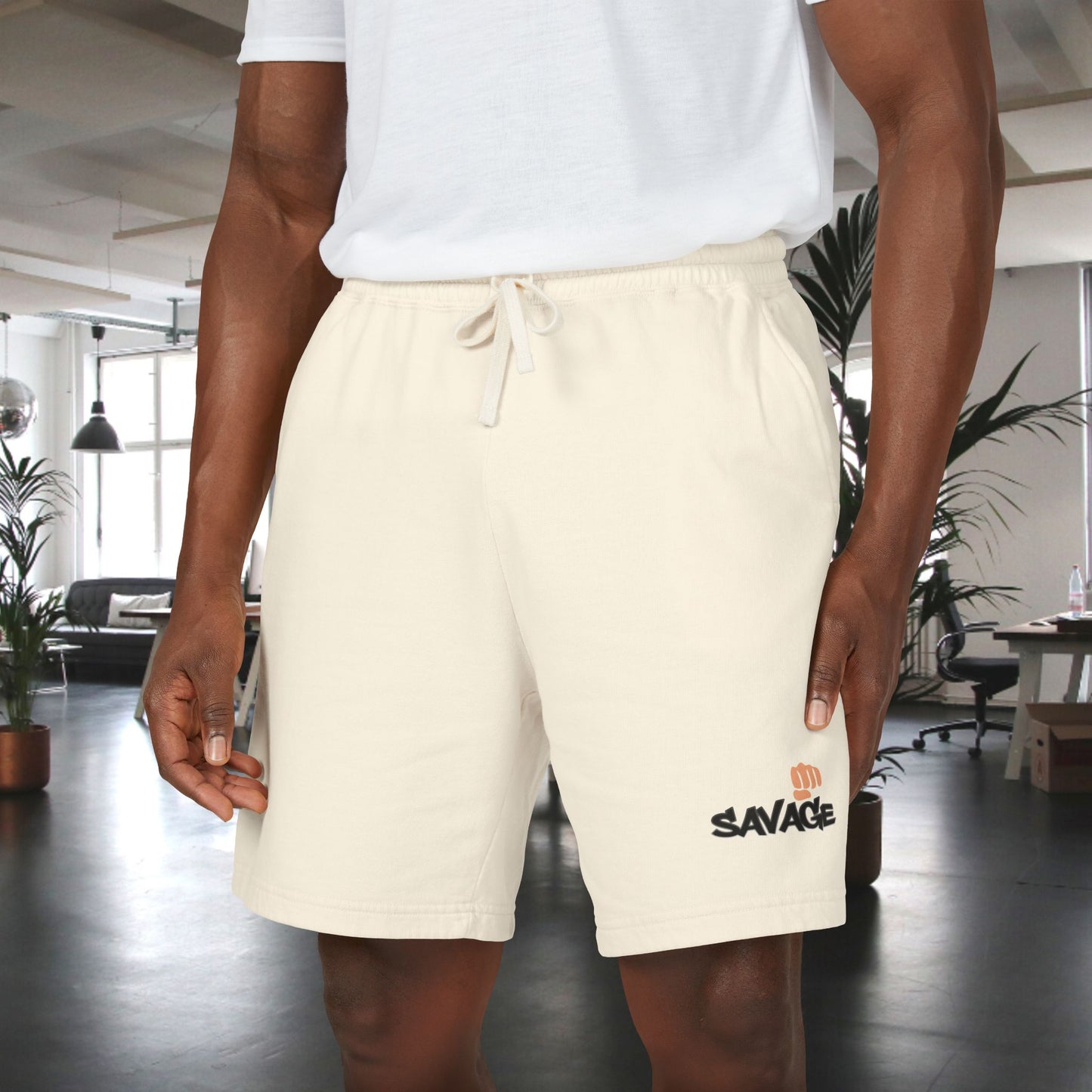 Fleece Shorts - Marut's design Savage, Unisex Sweat Shorts, Lightweight, Comfortable, Casual Streetwear, Athleisure, Lounge Shorts