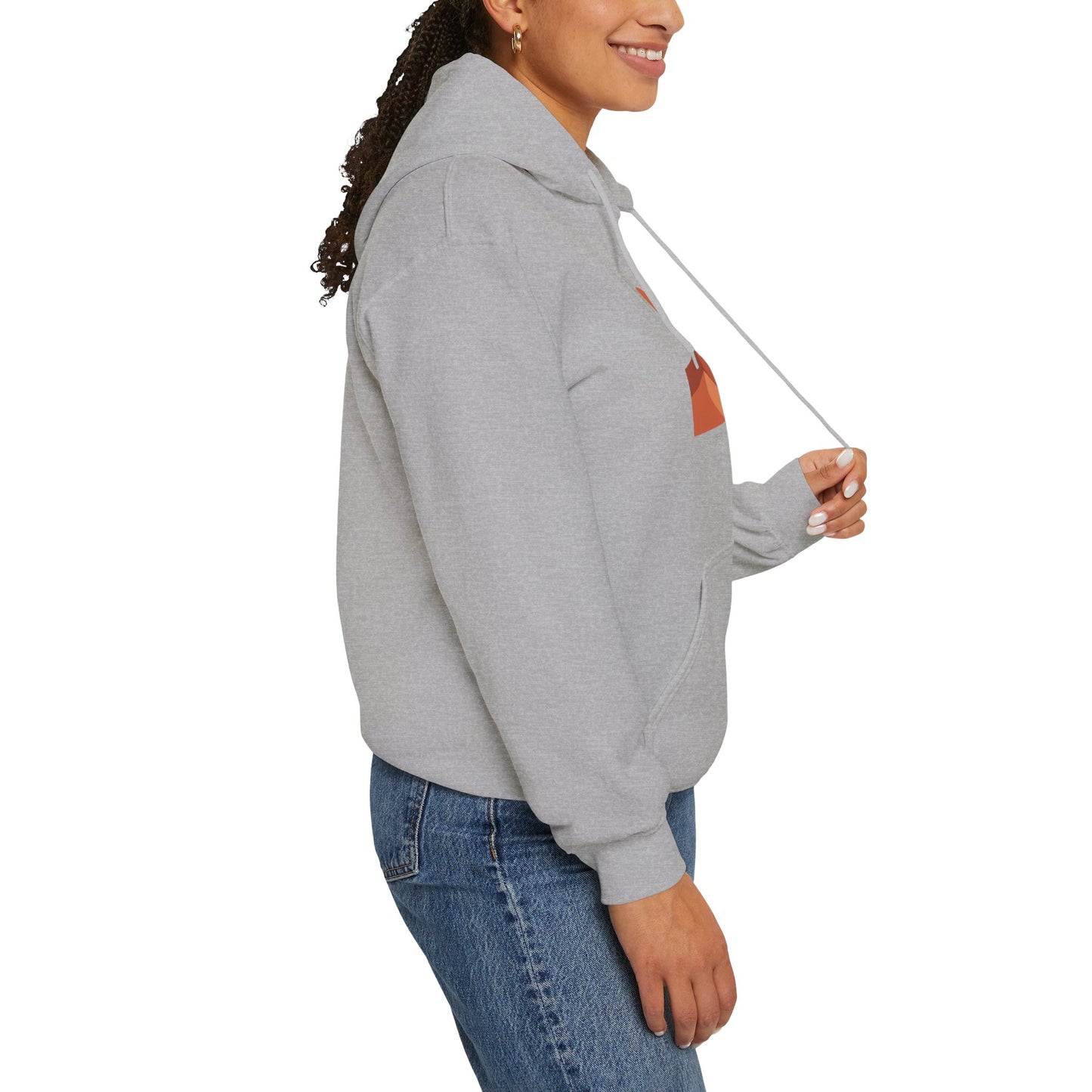 Desert Sunset Minimalist Mesa Hoodie | Southwestern adobe-inspired art