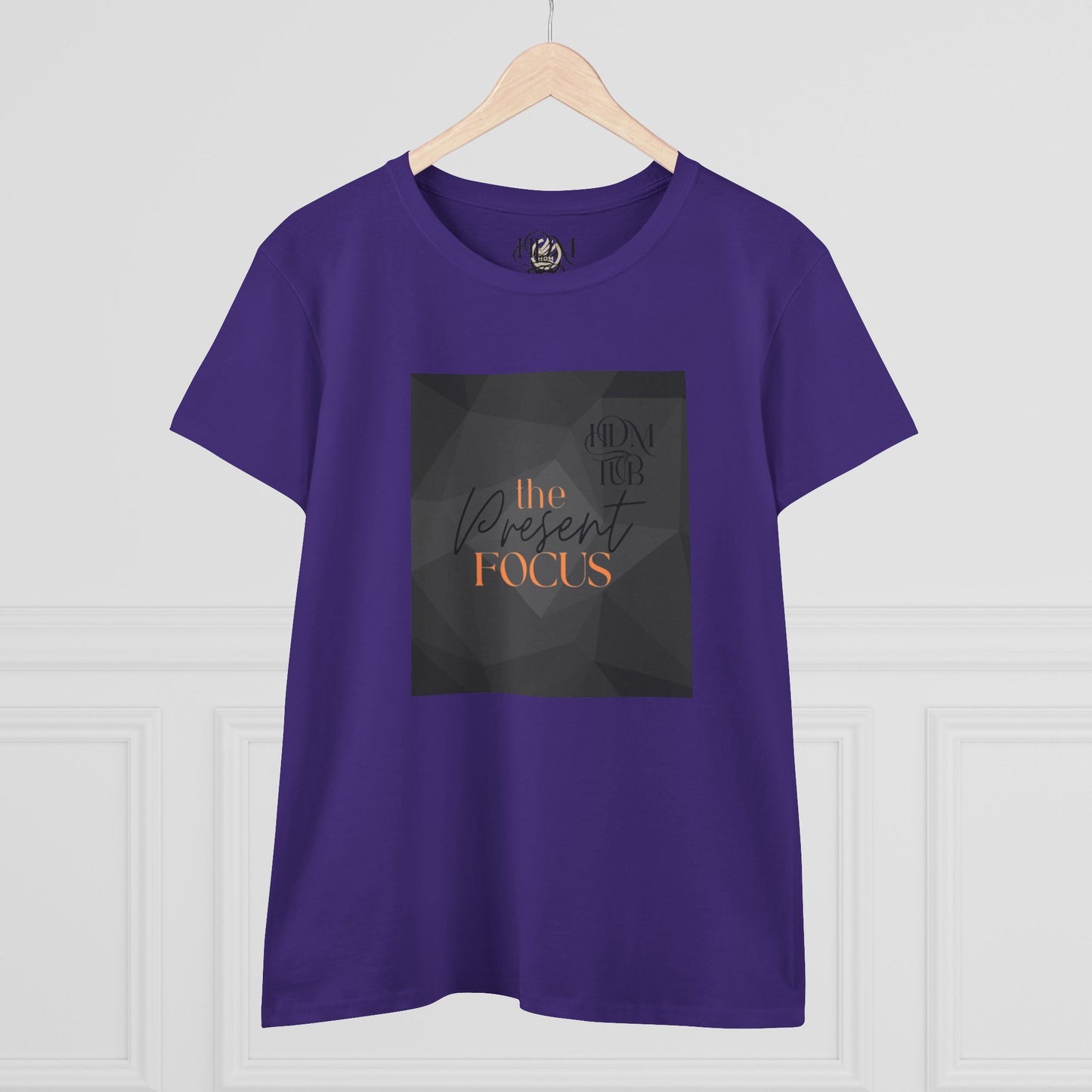 T-Shirt, The Present Focus, Women's Tee, Cotton Tee, Graphic Tee, Meditation Shirt