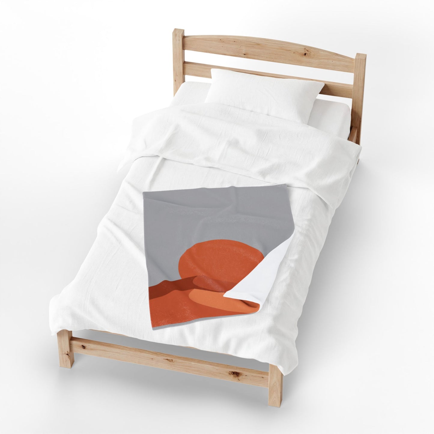 Desert Sunset Minimalist Mesa Blanket | Southwestern adobe-inspired wall art throw
