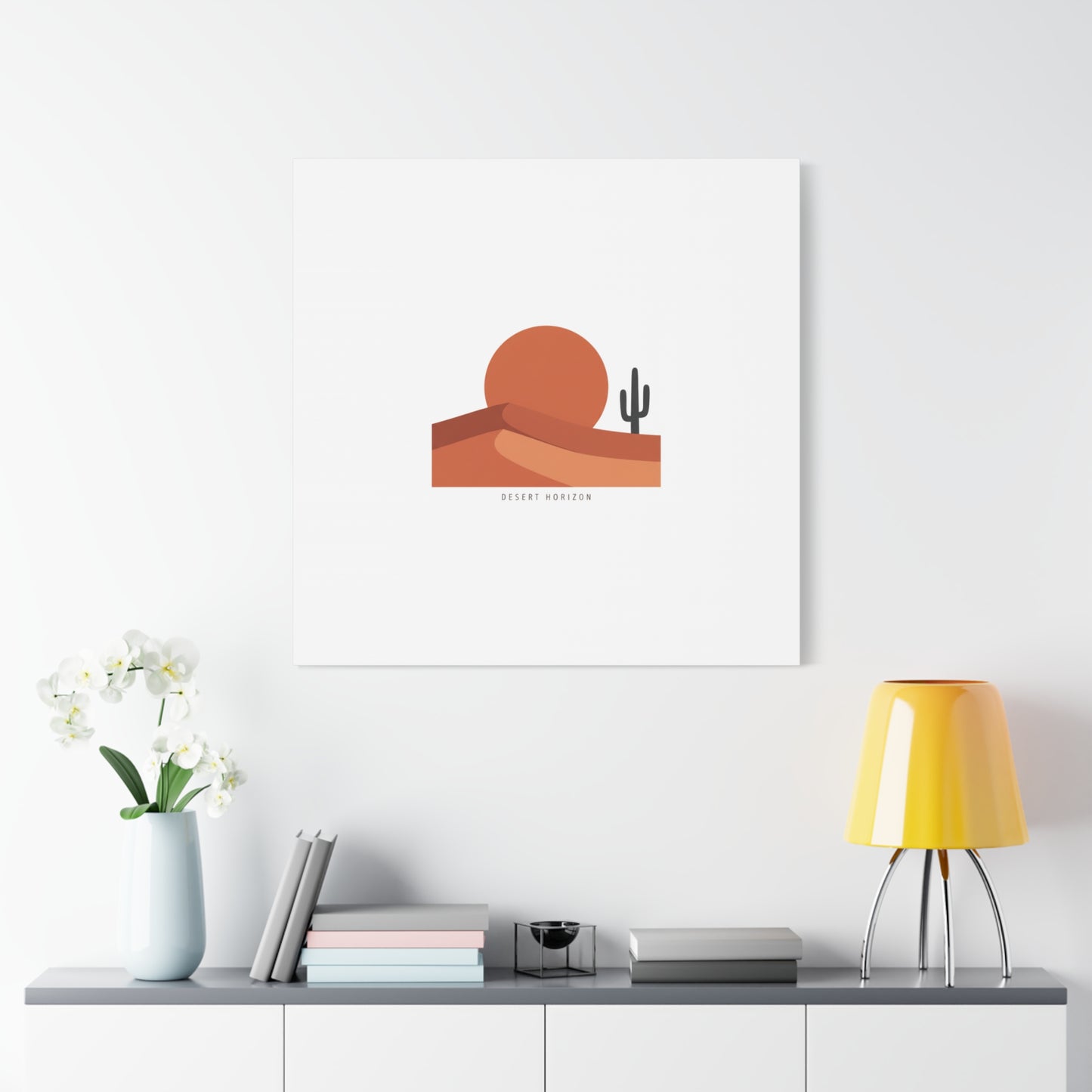 Desert Horizon Minimal Mesa Canvas | desert sunset, southwestern art print
