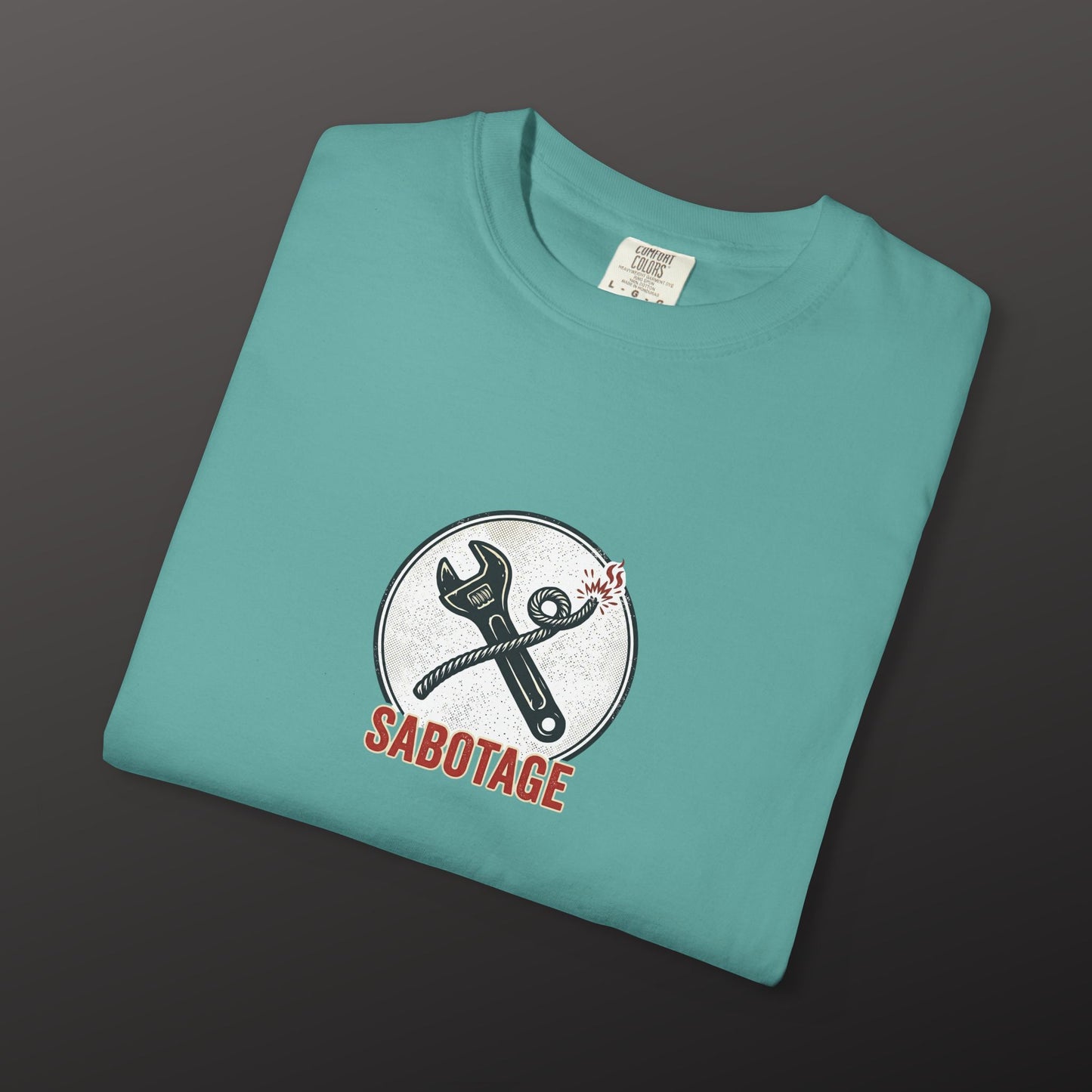 Sabotage Wrench Logo T-Shirt — Mechanic Tools Graphic Tee