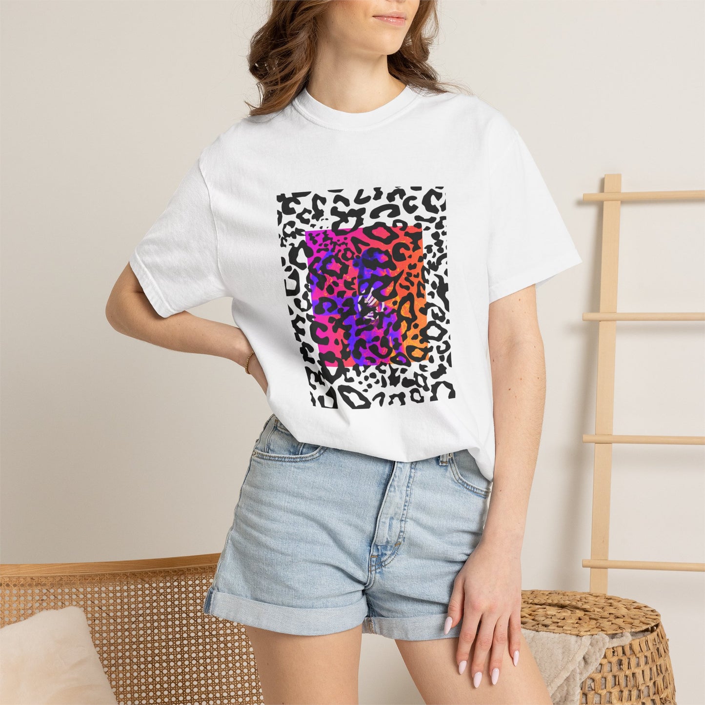 Leopard Gradient Graphic T-Shirt