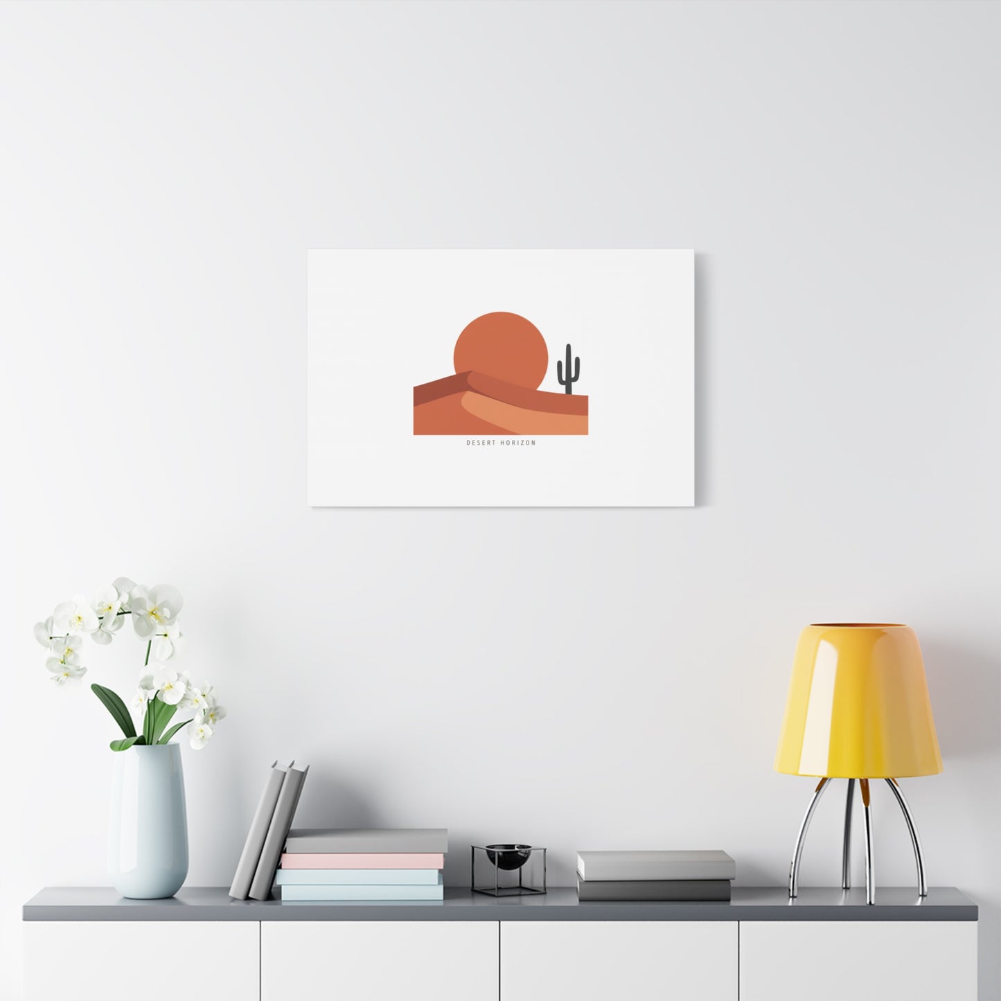 Desert Horizon Minimal Mesa Canvas | desert sunset, southwestern art print