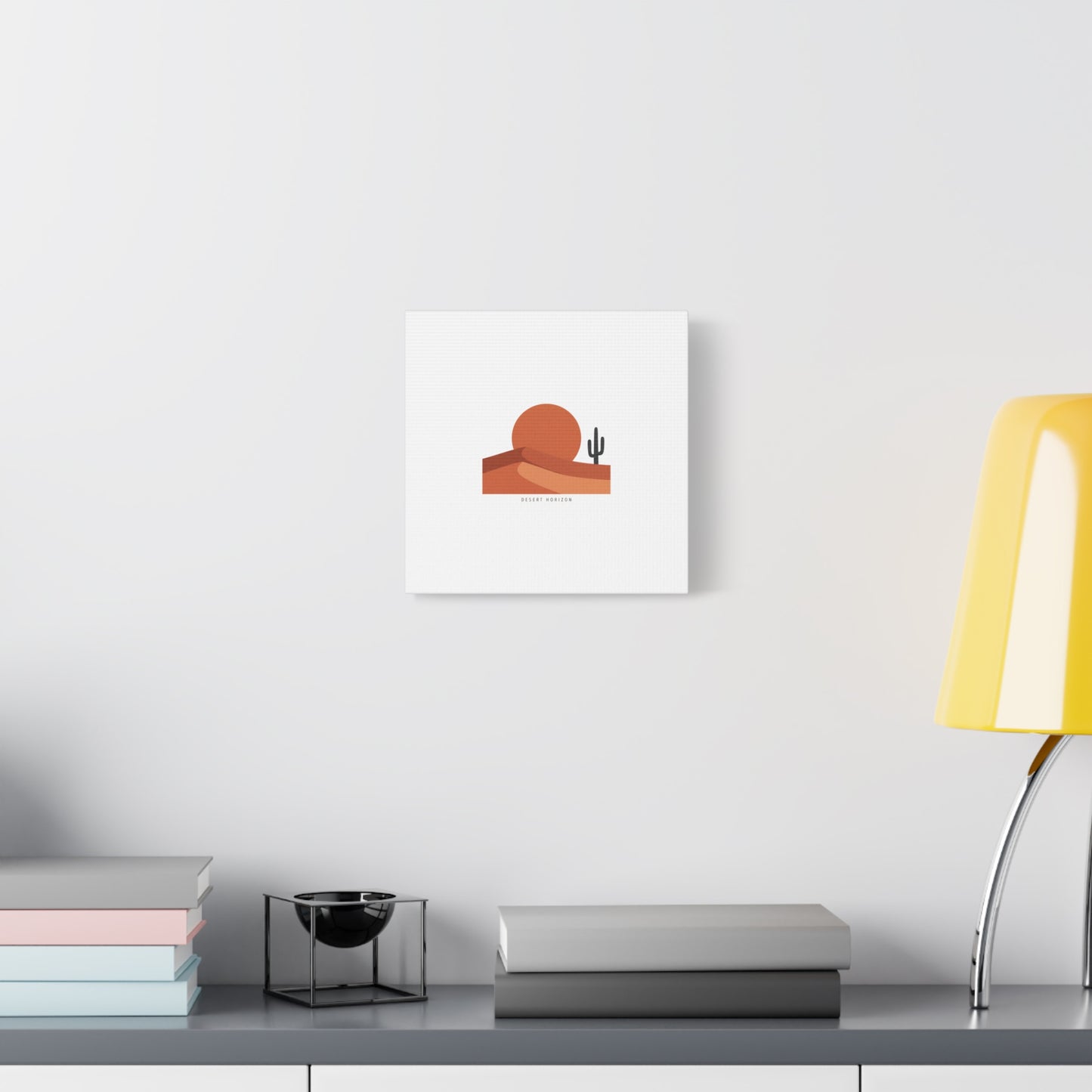 Desert Horizon Minimal Mesa Canvas | desert sunset, southwestern art print