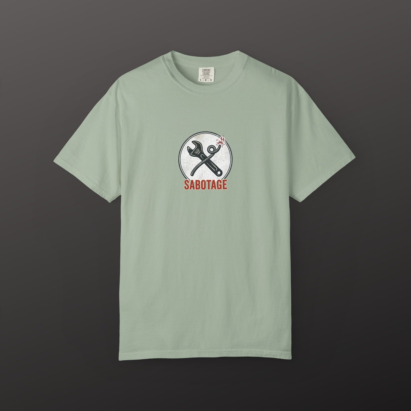 Sabotage Wrench Logo T-Shirt — Mechanic Tools Graphic Tee