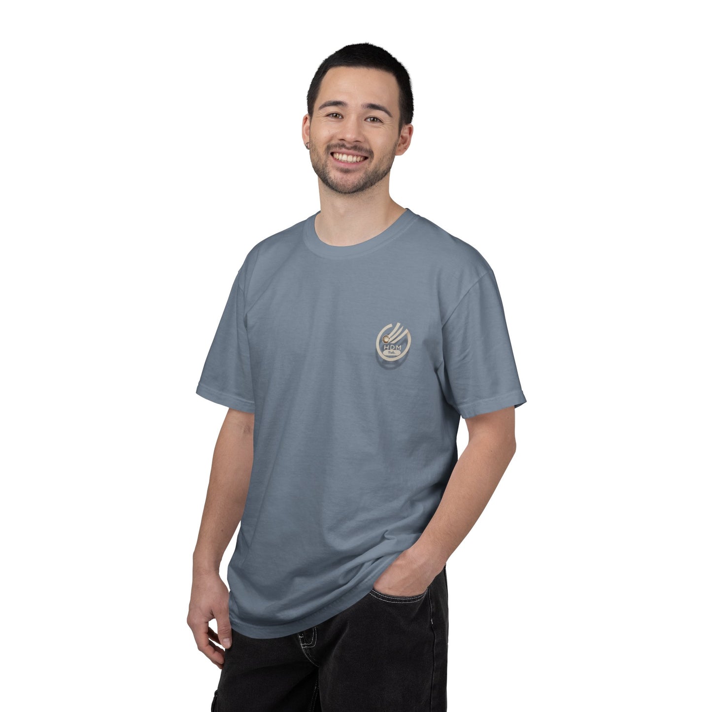Minimalist 'OK' Hand Logo T-Shirt — Subtle Chest Pocket Graphic