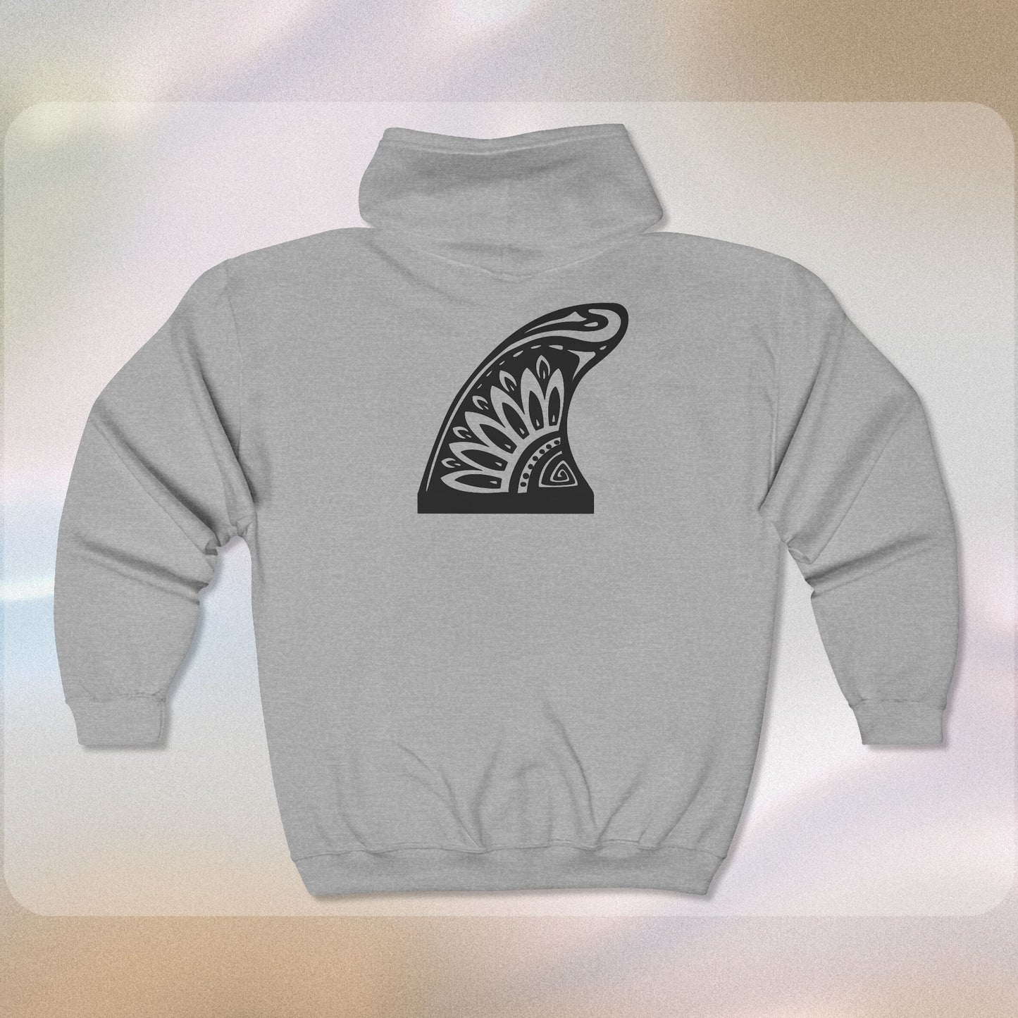 Shark Surfboards Hoodie, Beach Vibes Unisex Zip Sweatshirt, Ocean Lover Gift, Coastal Apparel, Surfing Jacket, Fin Design Outerwear