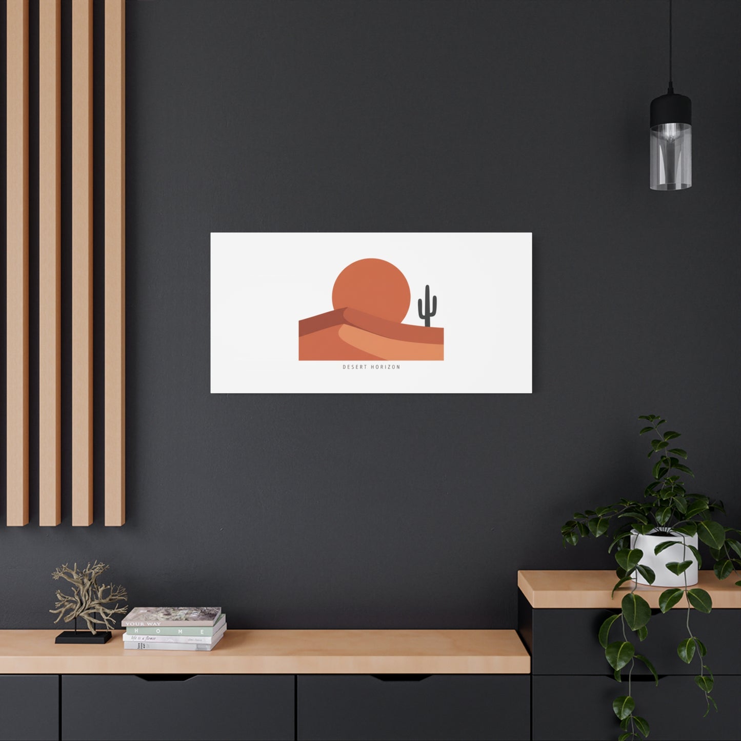 Desert Horizon Minimal Mesa Canvas | desert sunset, southwestern art print
