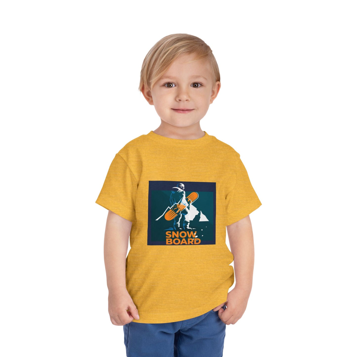 Snowboard Fashion Toddler Tee, Kids Graphic Tshirt, Winter Sports Shirt, Mountain Adventure Clothing, Skiing Theme Top