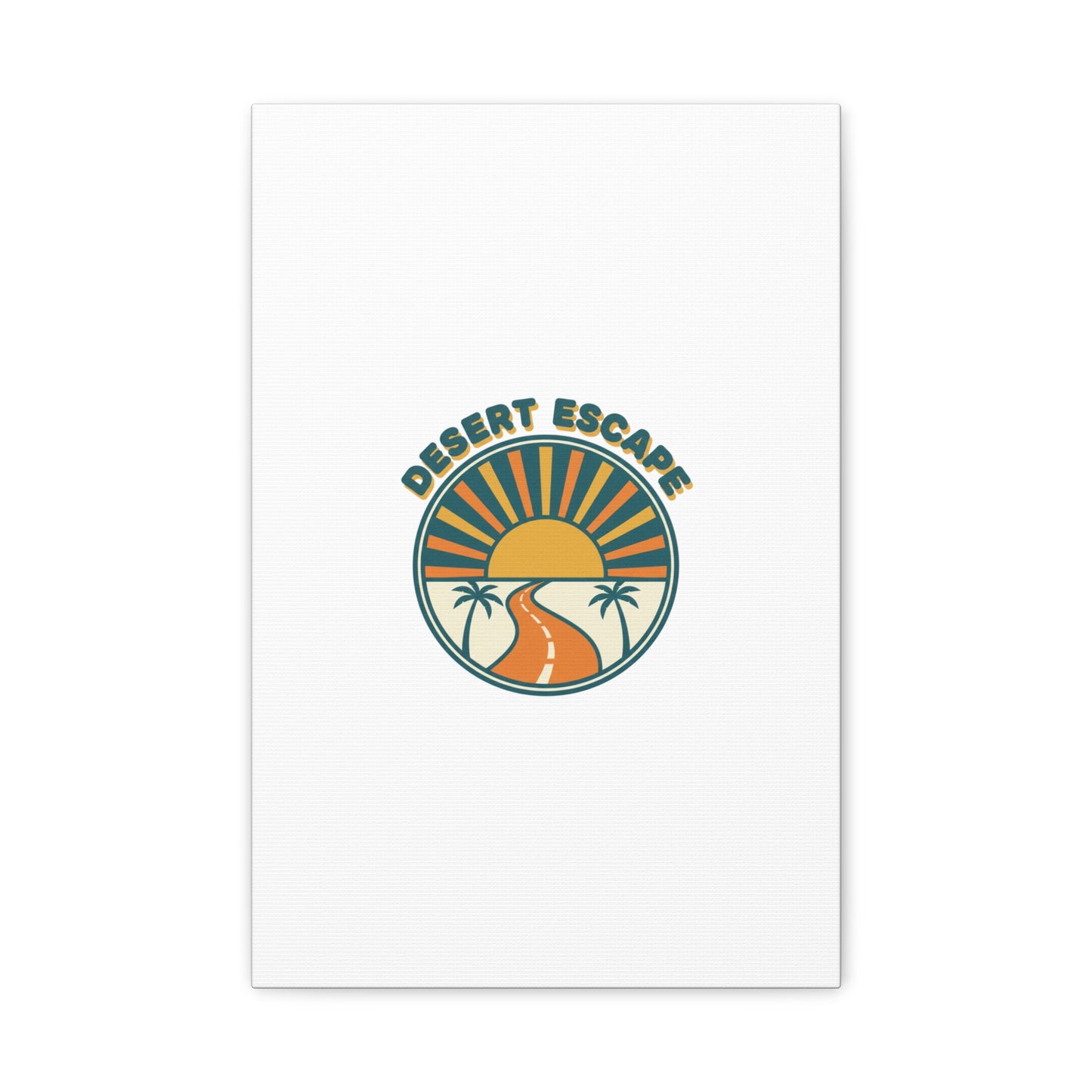 Desert Escape Sunset Canvas | 70s Sunset Retro Palm Poster