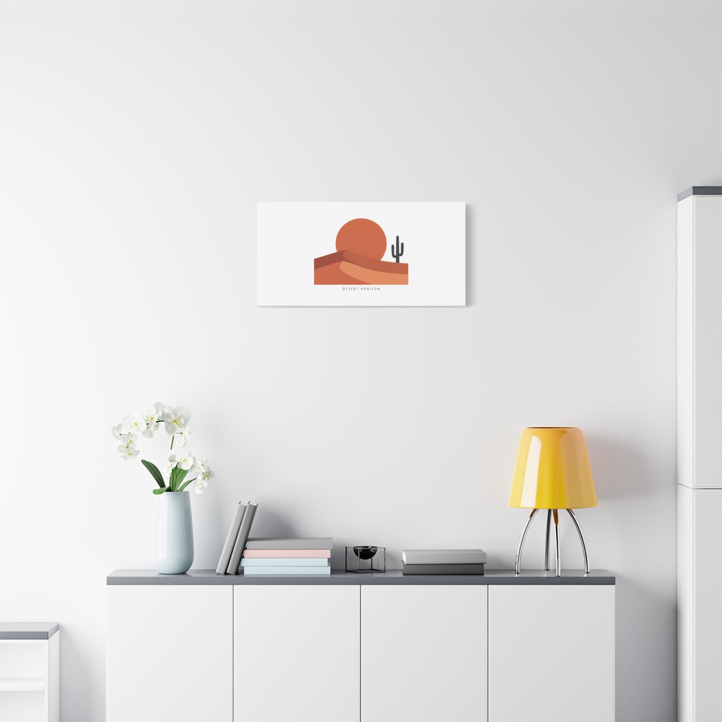 Desert Horizon Minimal Mesa Canvas | desert sunset, southwestern art print