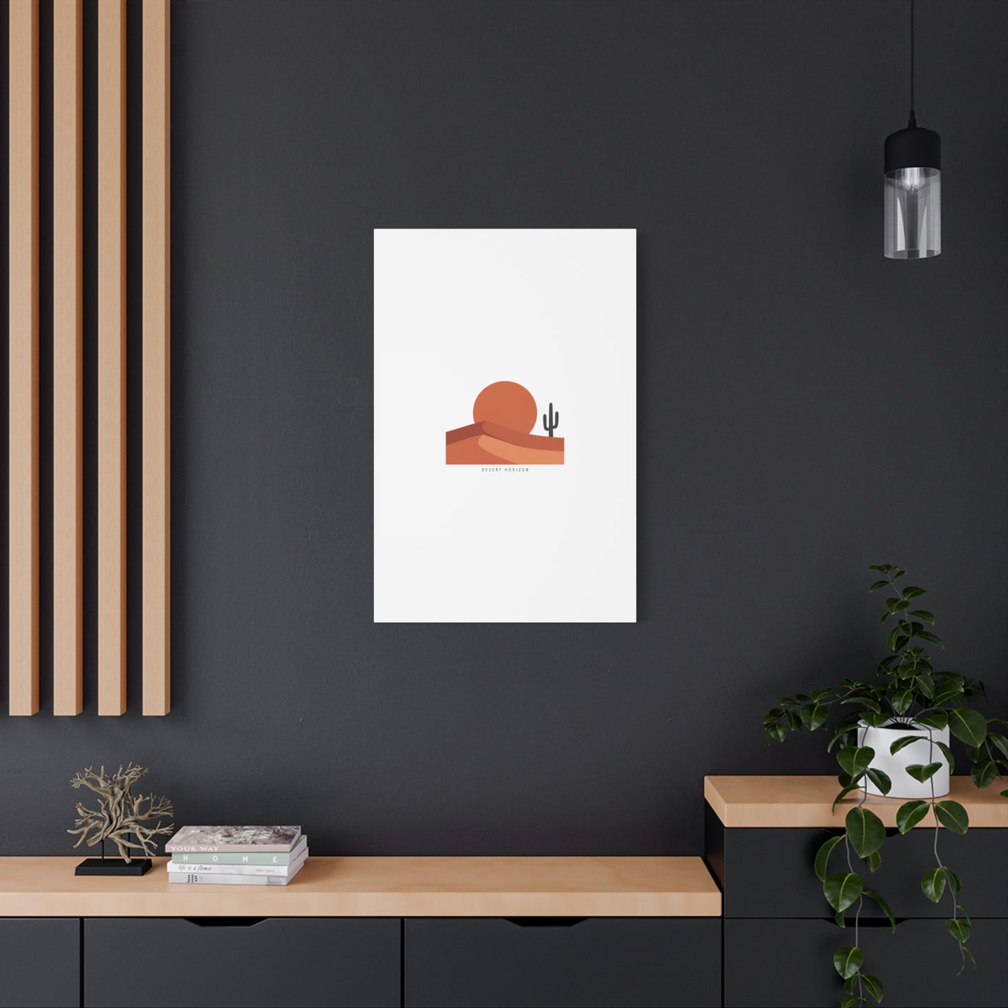 Desert Horizon Minimal Mesa Canvas | desert sunset, southwestern art print