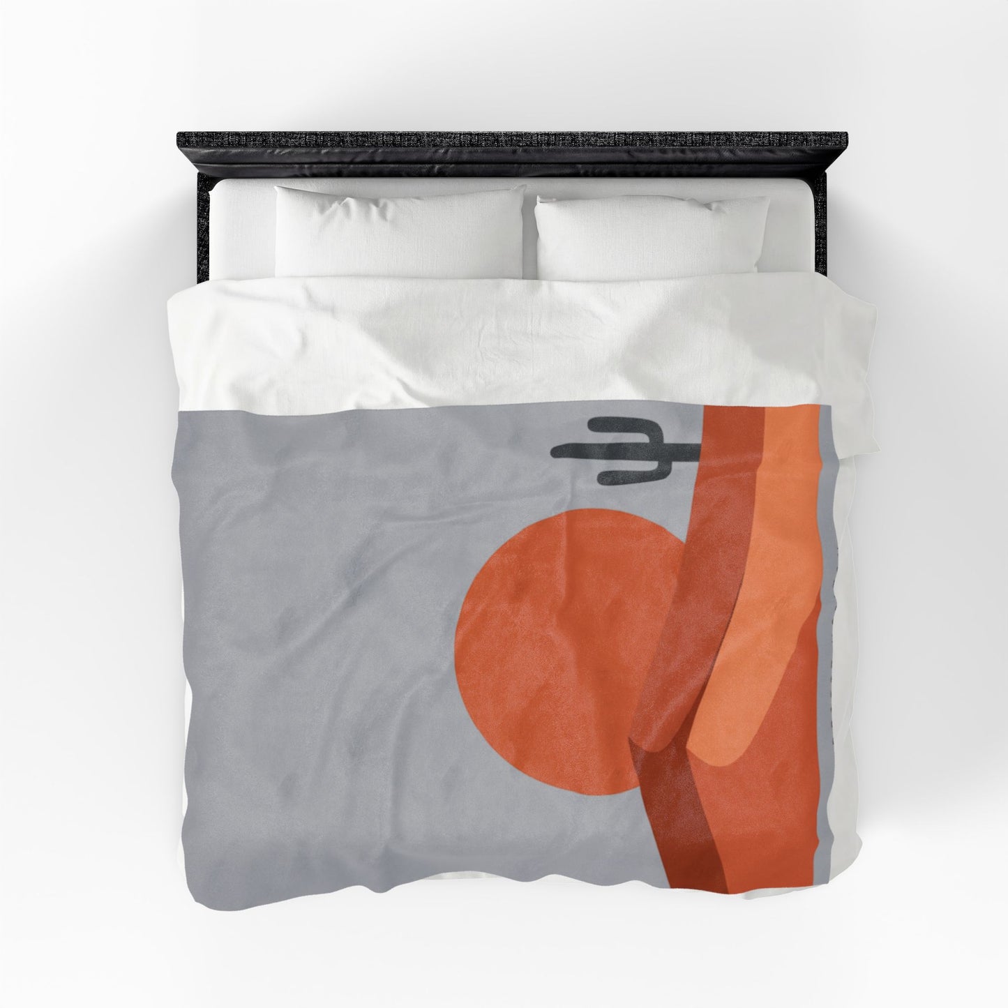 Desert Sunset Minimalist Mesa Blanket | Southwestern adobe-inspired wall art throw