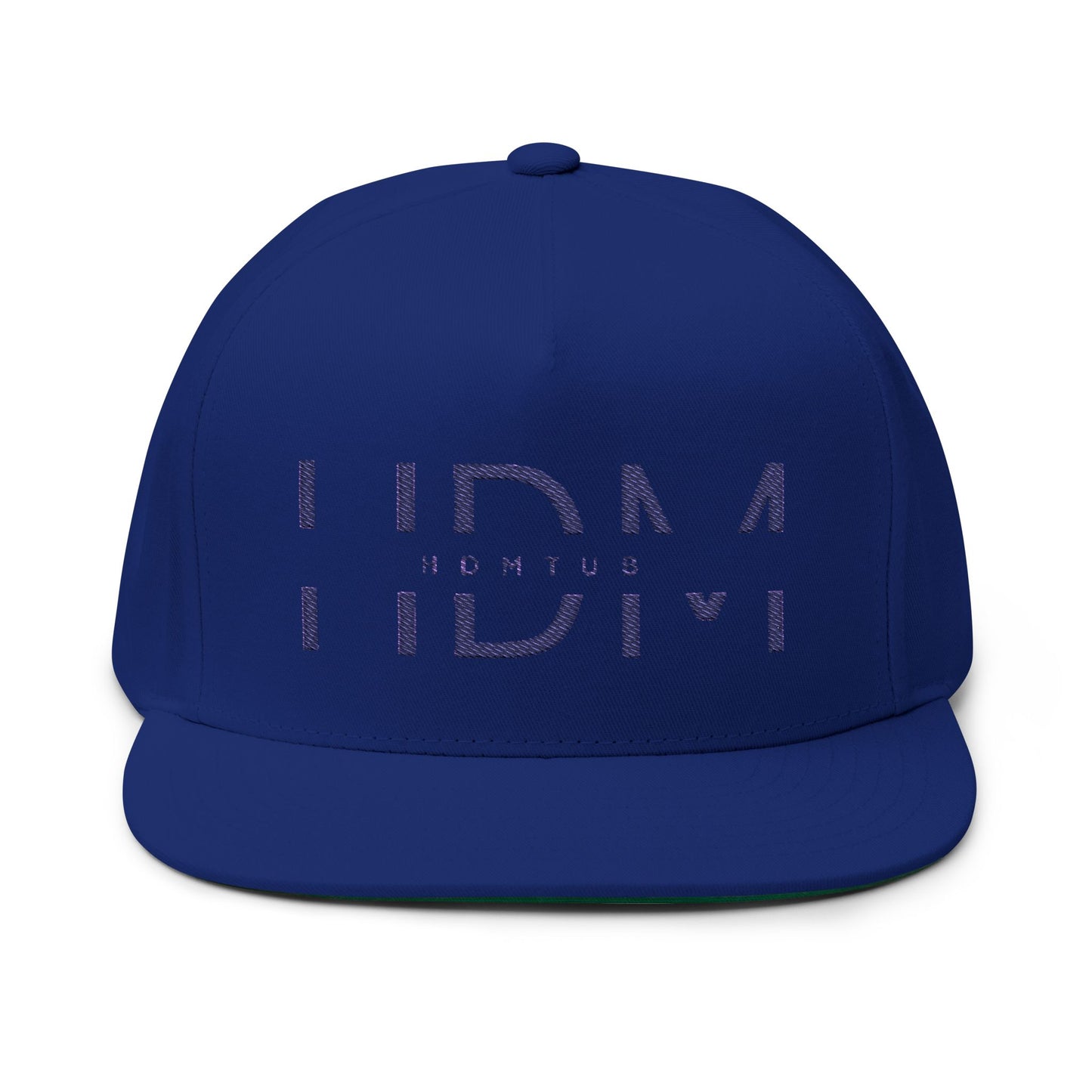 Embroidered Flat Bill Cap - HDMTub Design, Hat, Baseball Cap, Snapback, Hip Hop Cap, Accessories, Streetwear