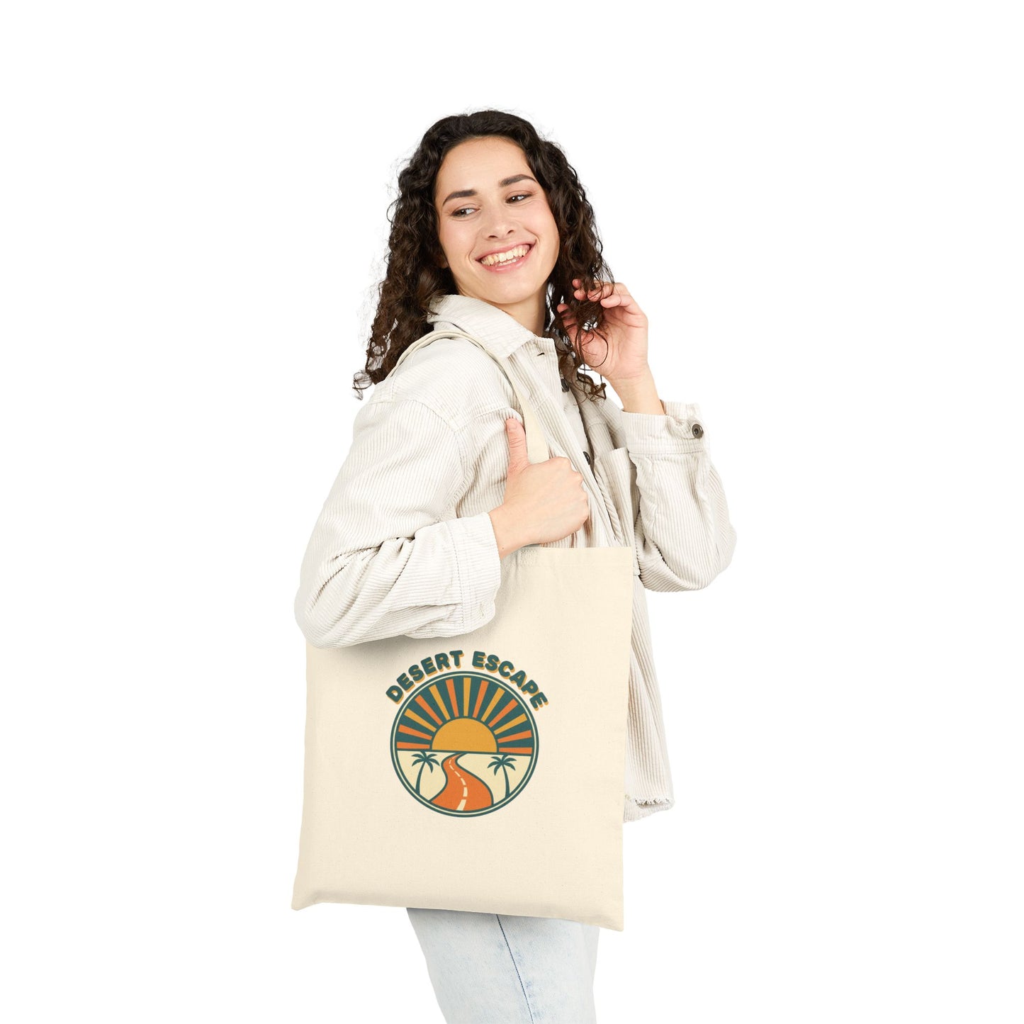 Desert Escape Tote | 70s Sunset Retro Palm Canvas Tote