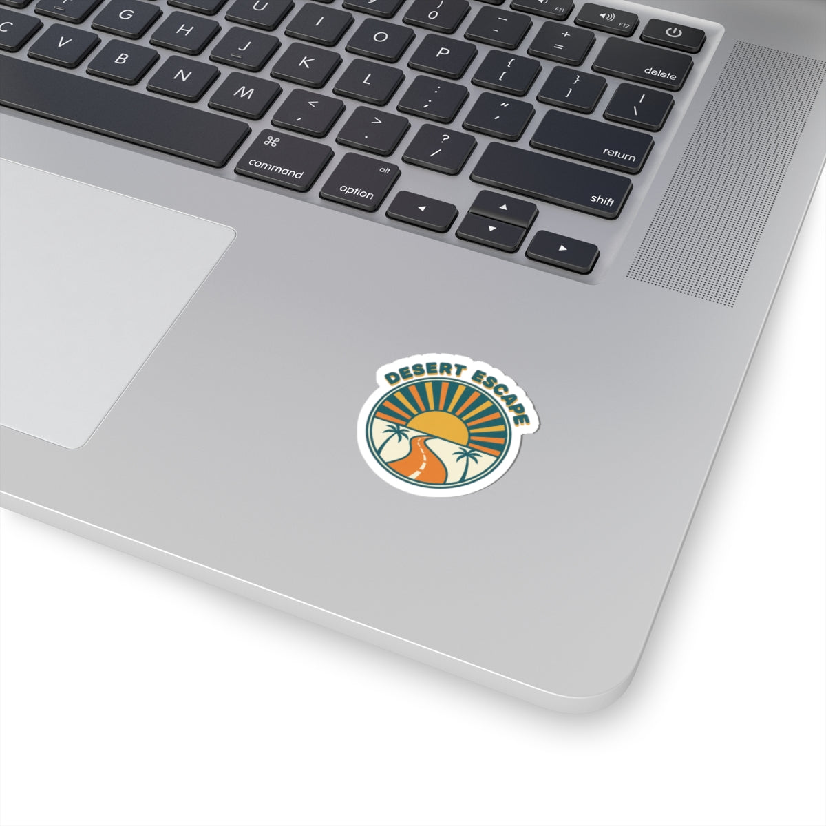 Desert Escape Sticker | 1970s Sunset, Retro Palm Road Decal