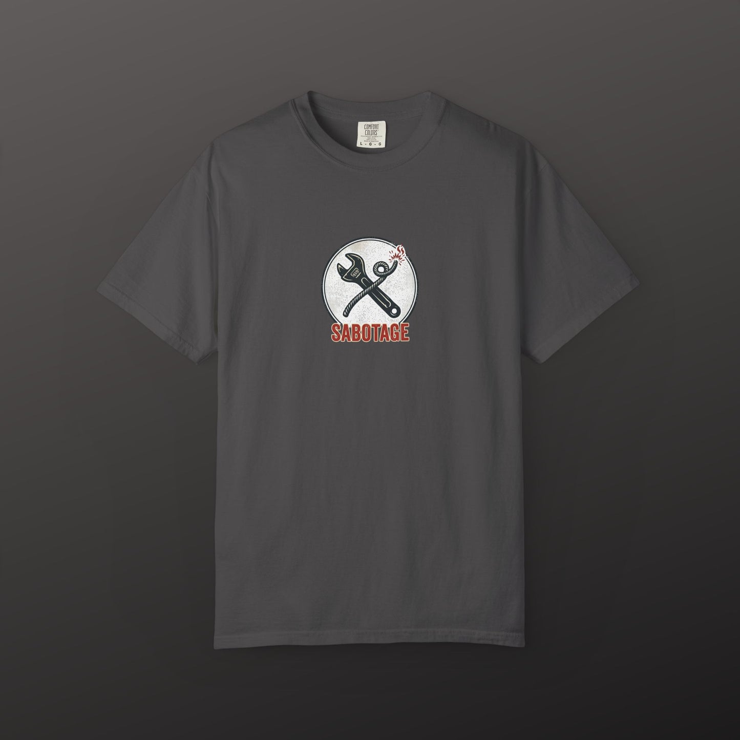 Sabotage Wrench Logo T-Shirt — Mechanic Tools Graphic Tee