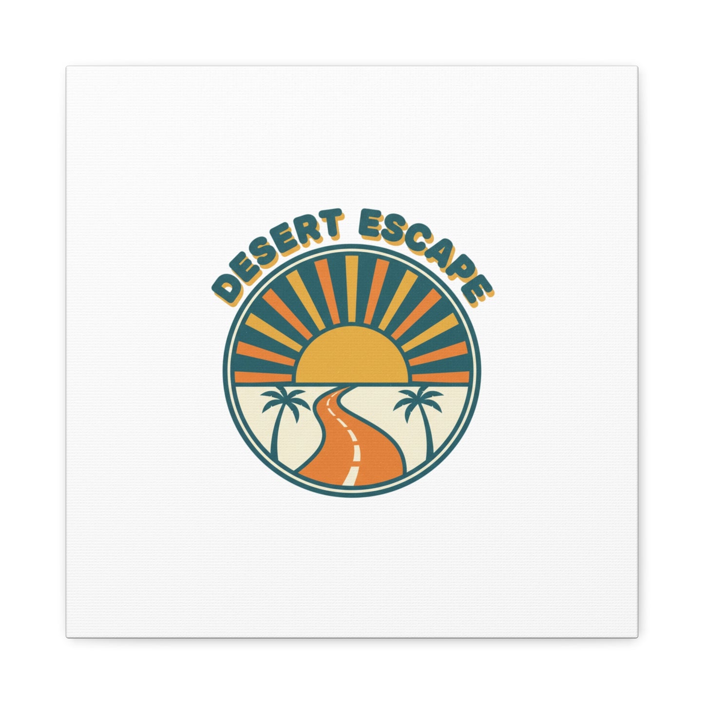Desert Escape Sunset Canvas | 70s Sunset Retro Palm Poster