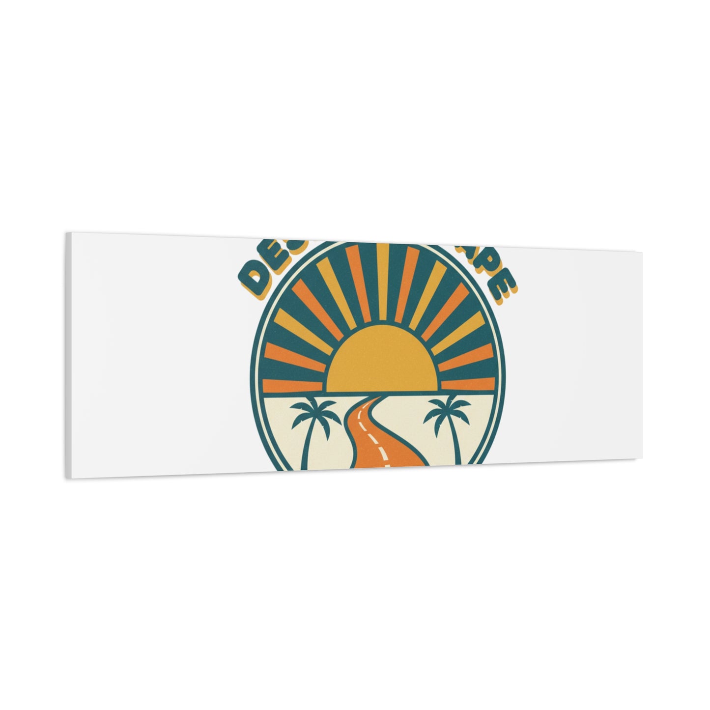 Desert Escape Sunset Canvas | 70s Sunset Retro Palm Poster