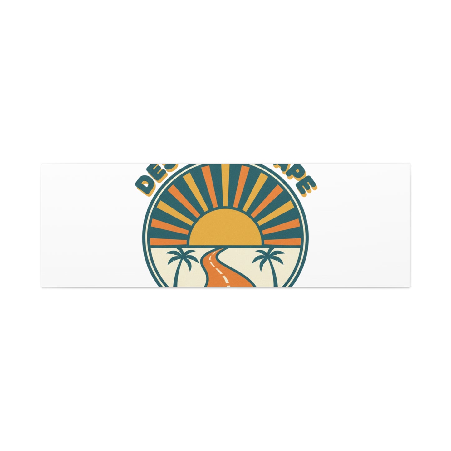 Desert Escape Sunset Canvas | 70s Sunset Retro Palm Poster