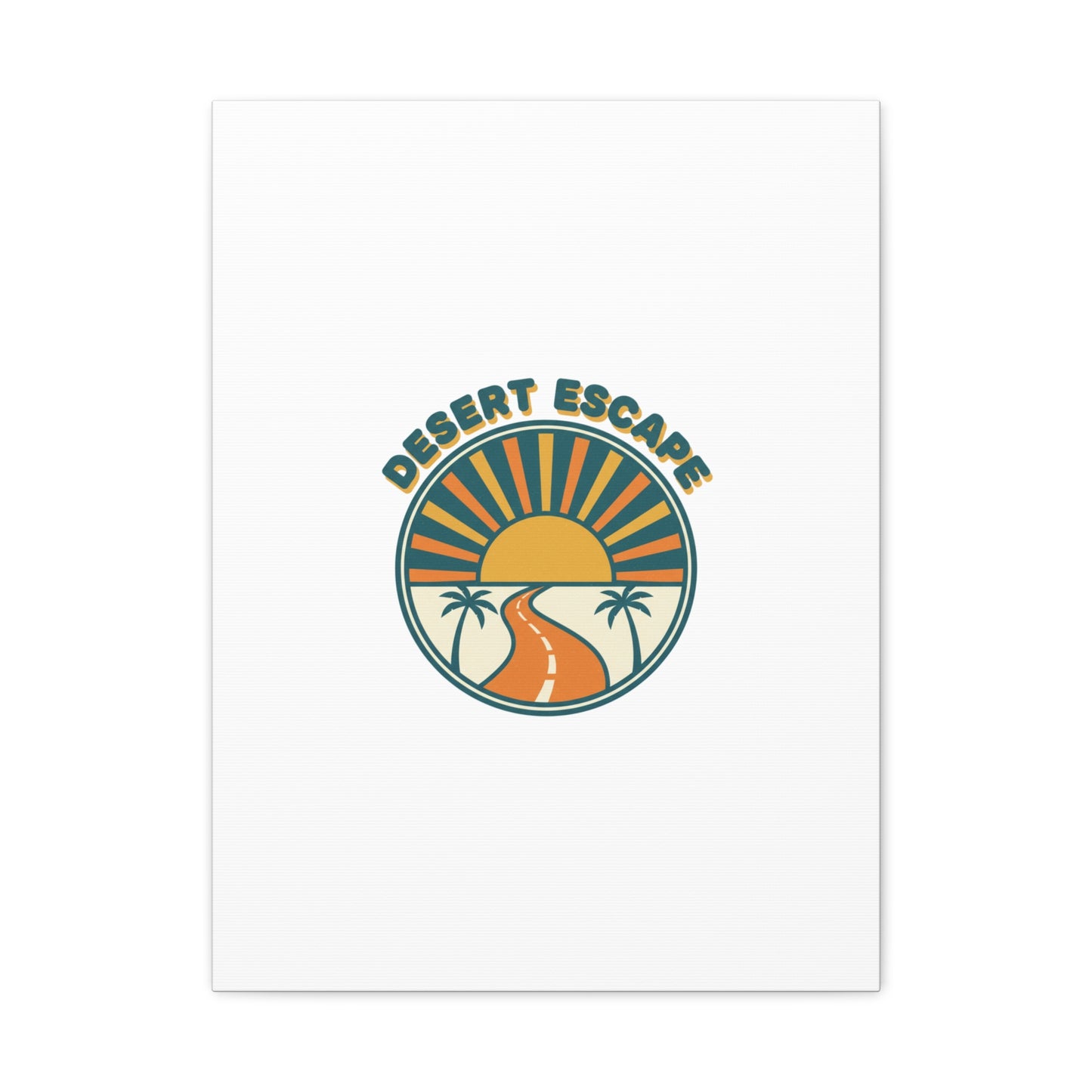 Desert Escape Sunset Canvas | 70s Sunset Retro Palm Poster