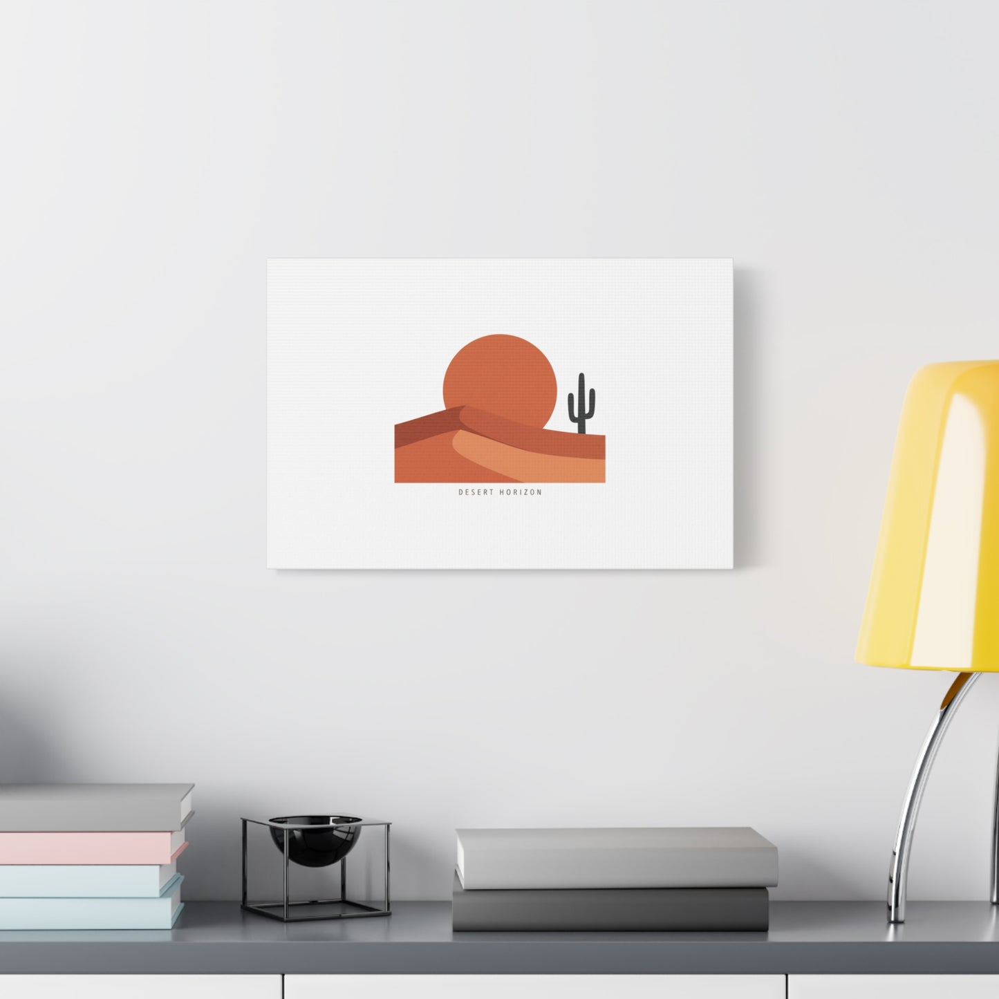 Desert Horizon Minimal Mesa Canvas | desert sunset, southwestern art print