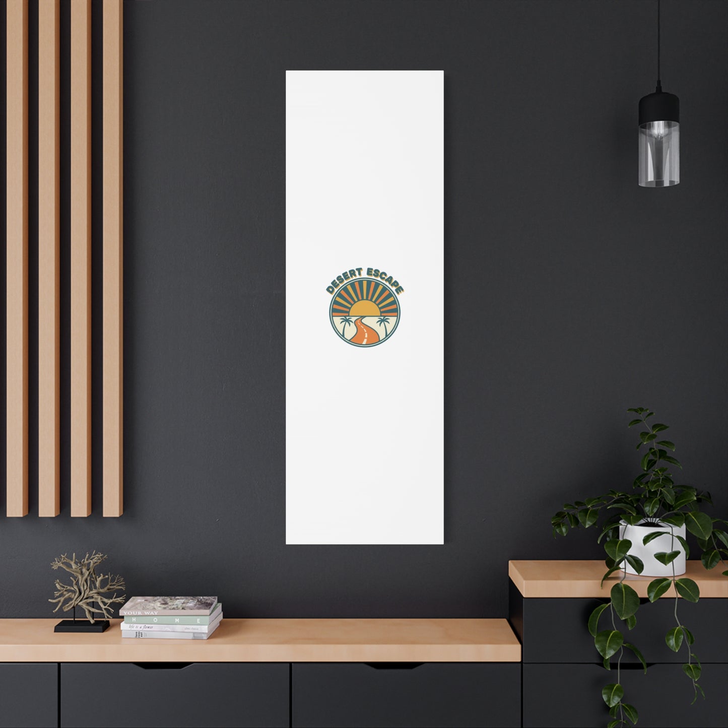 Desert Escape Sunset Canvas | 70s Sunset Retro Palm Poster