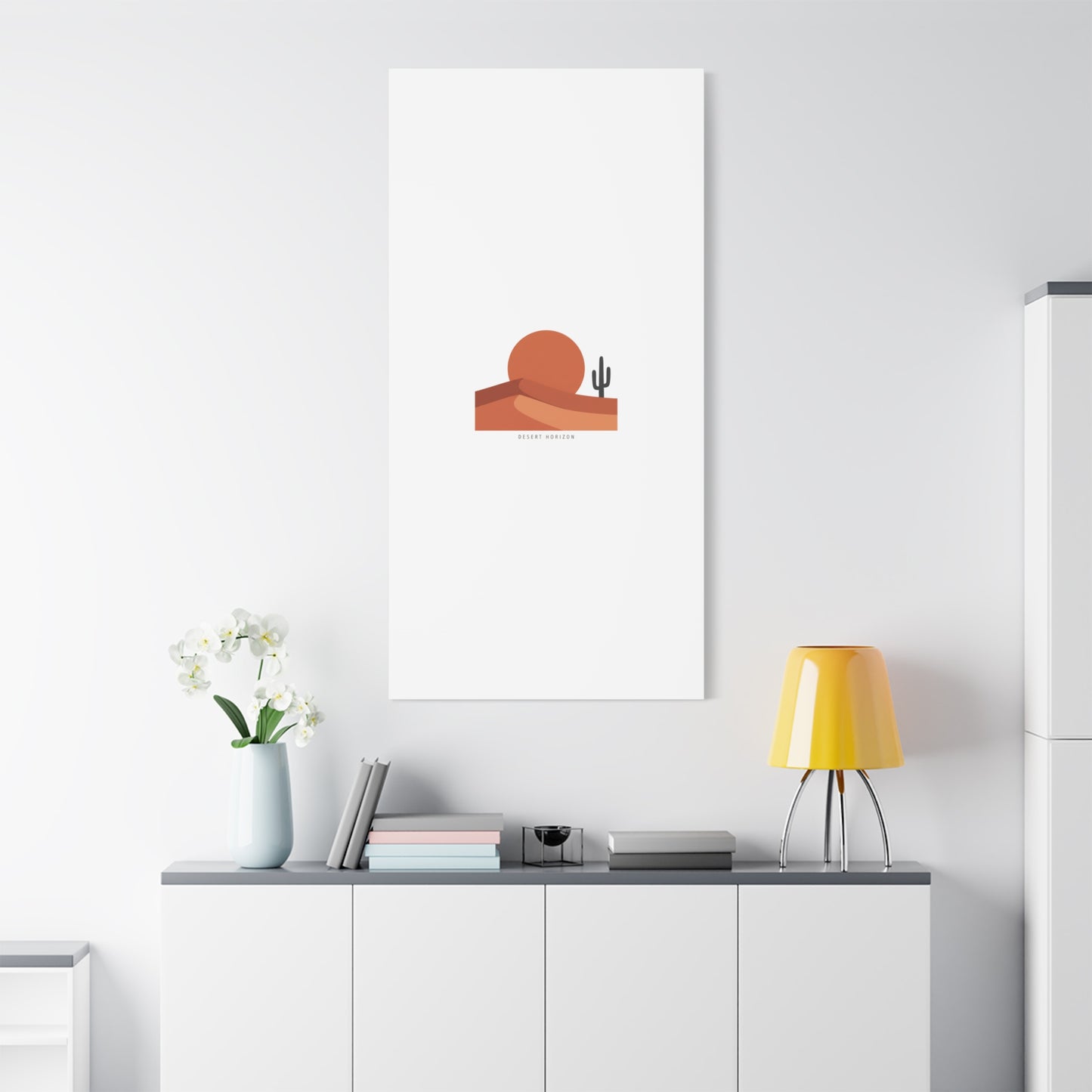Desert Horizon Minimal Mesa Canvas | desert sunset, southwestern art print