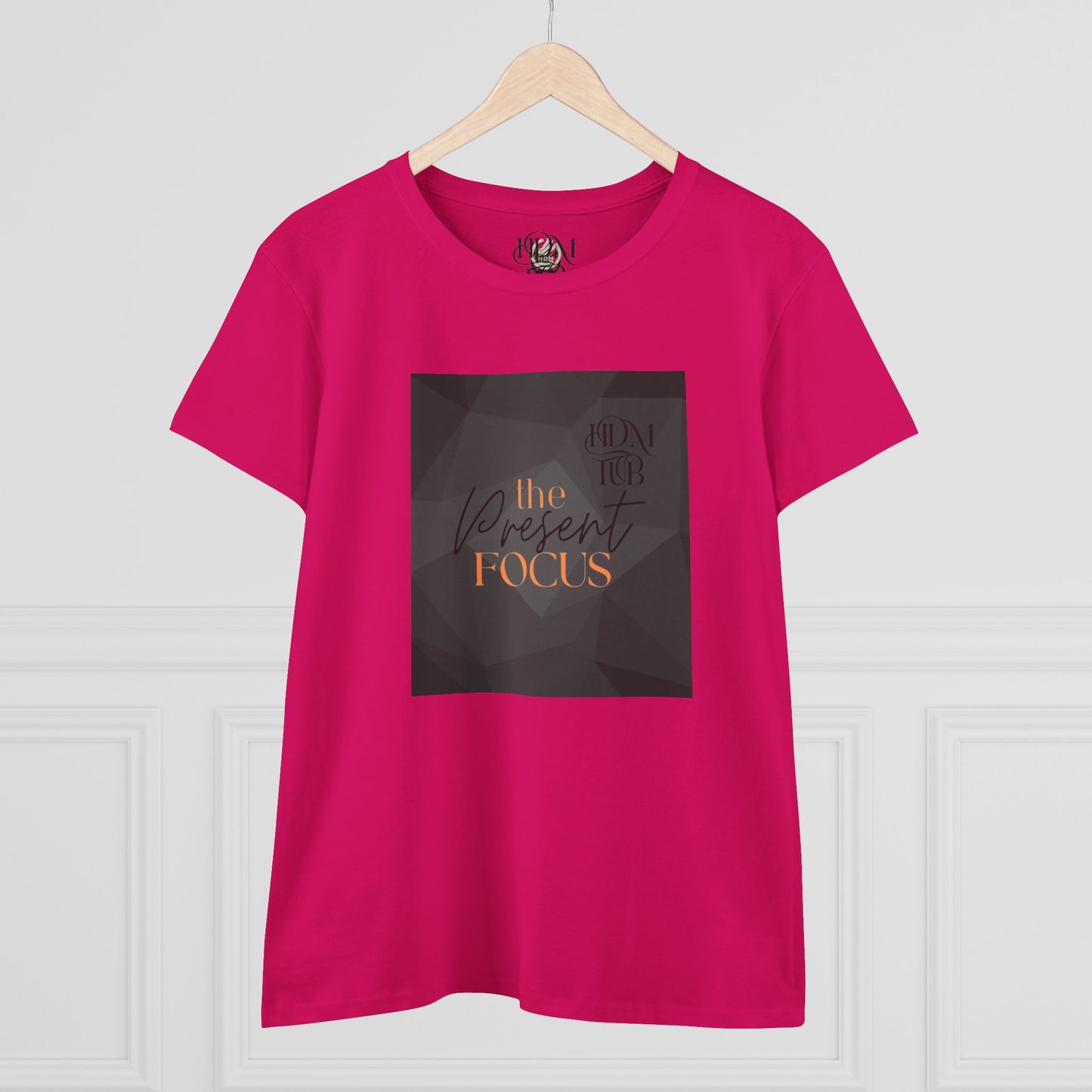 T-Shirt, The Present Focus, Women's Tee, Cotton Tee, Graphic Tee, Meditation Shirt