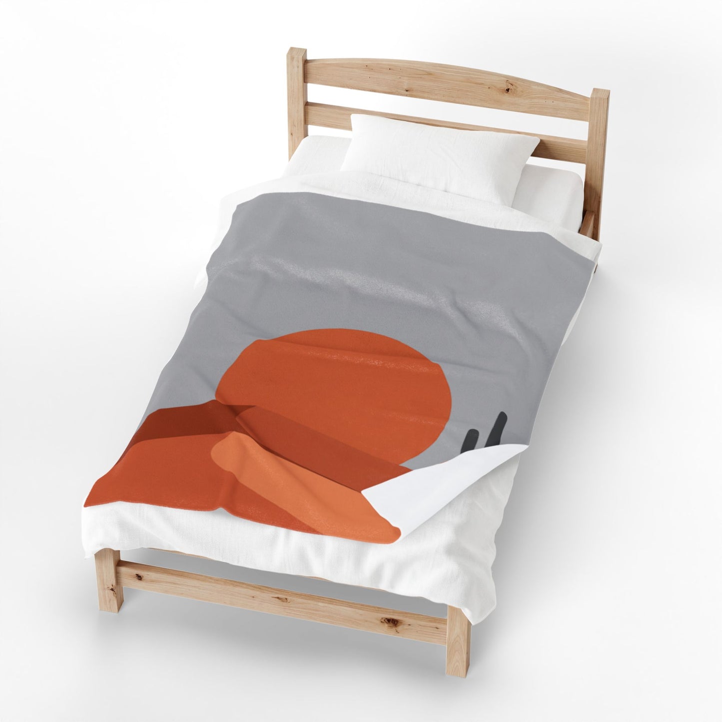 Desert Sunset Minimalist Mesa Blanket | Southwestern adobe-inspired wall art throw