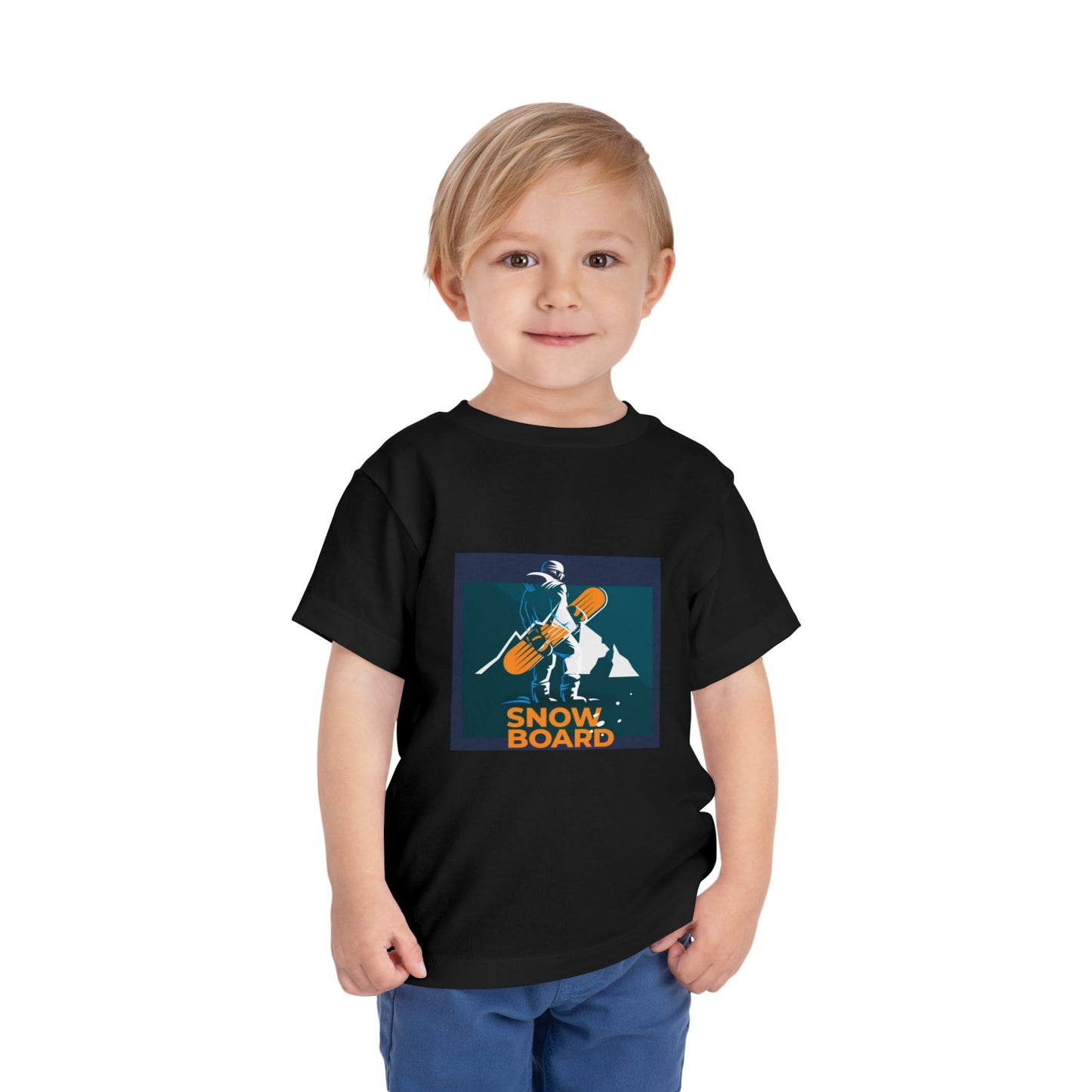 Snowboard Fashion Toddler Tee, Kids Graphic Tshirt, Winter Sports Shirt, Mountain Adventure Clothing, Skiing Theme Top