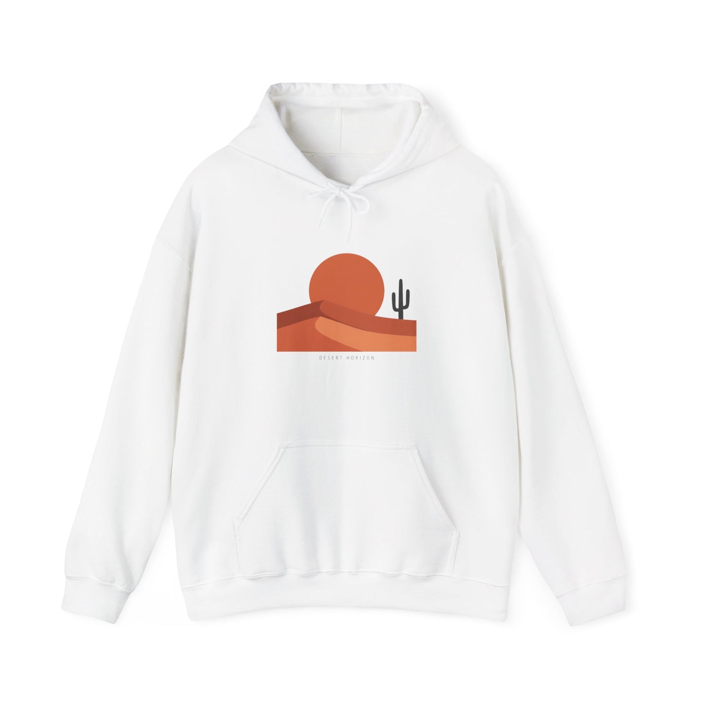 Desert Sunset Minimalist Mesa Hoodie | Southwestern adobe-inspired art