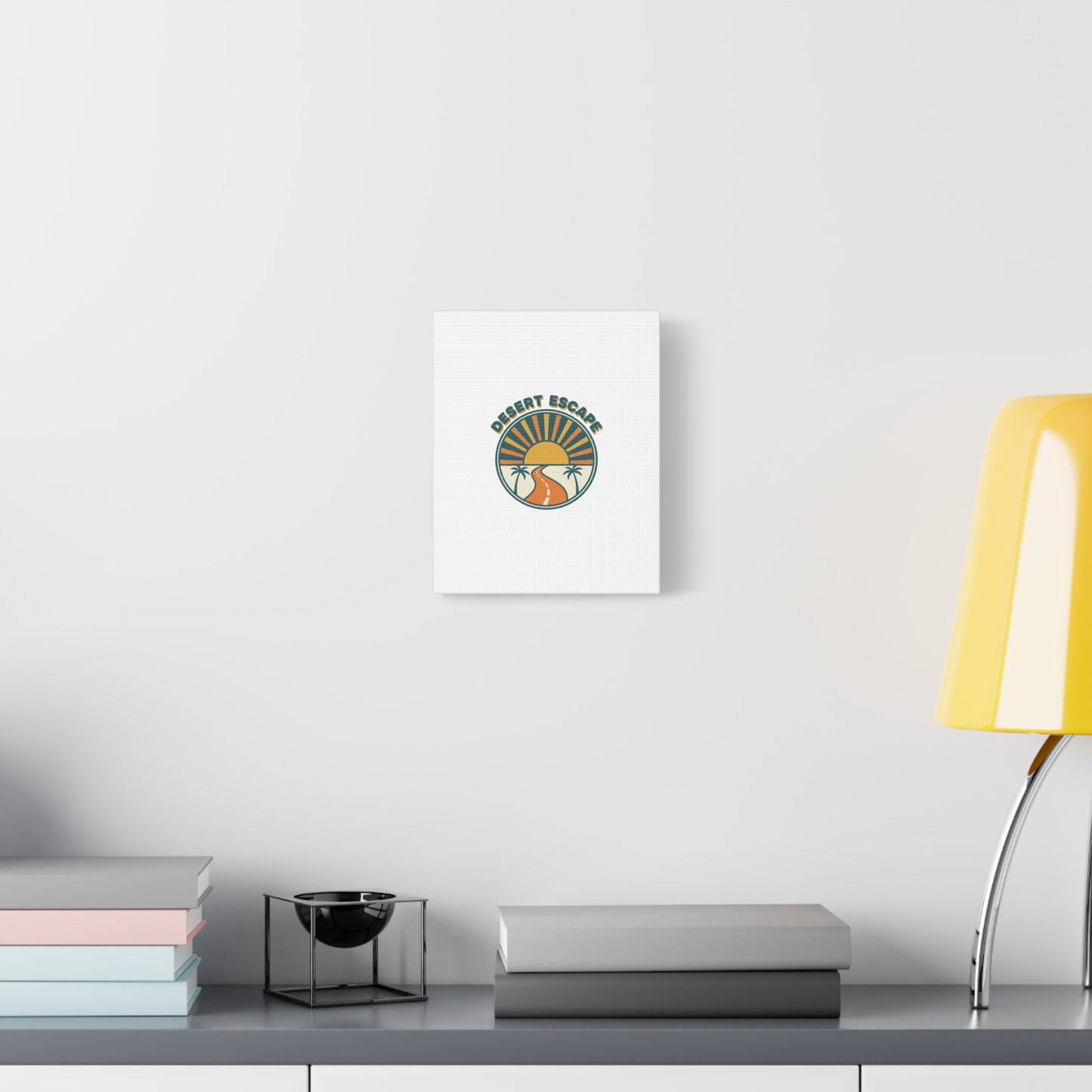 Desert Escape Sunset Canvas | 70s Sunset Retro Palm Poster