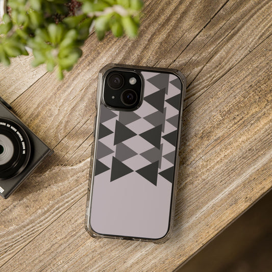 Modern Geometric Magnetic Clear Impact Case, Stylish Phone Protection, Trendy Cover, Unique Gift, Minimalist Design, Phone Accessories