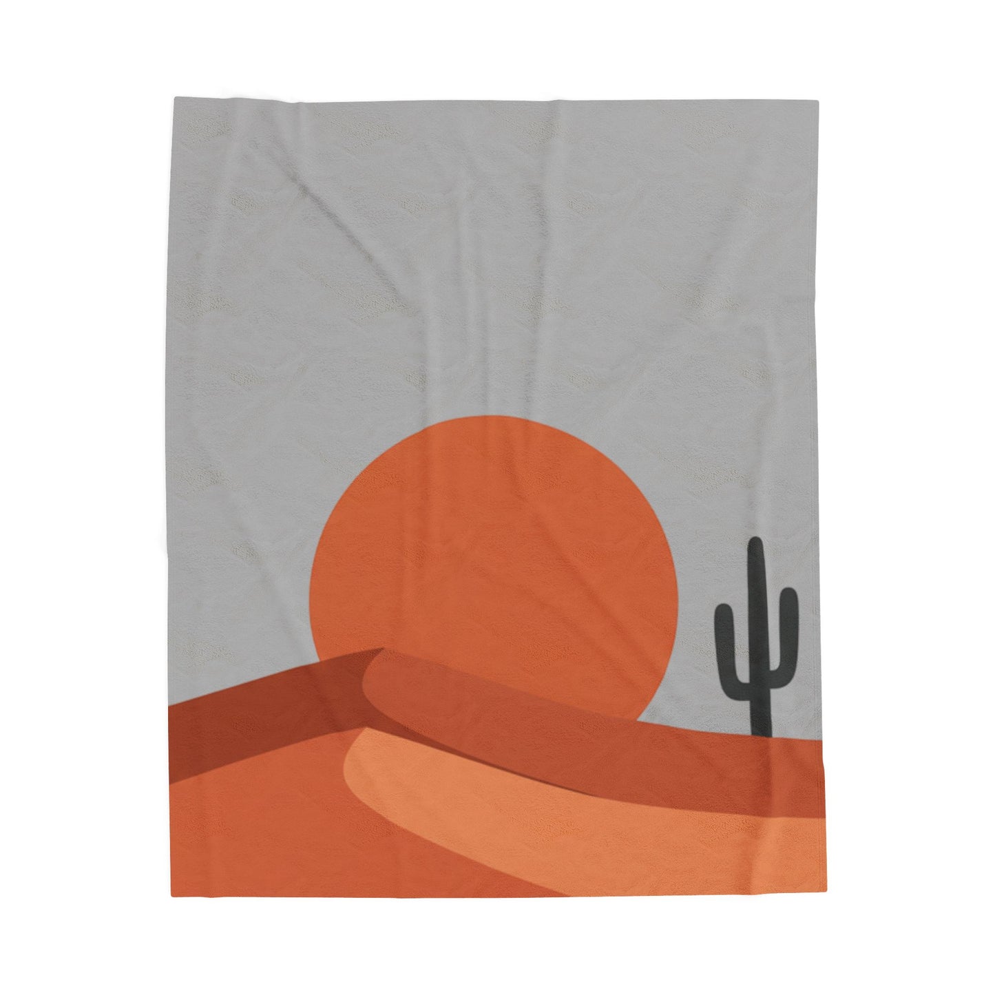 Desert Sunset Minimalist Mesa Blanket | Southwestern adobe-inspired wall art throw