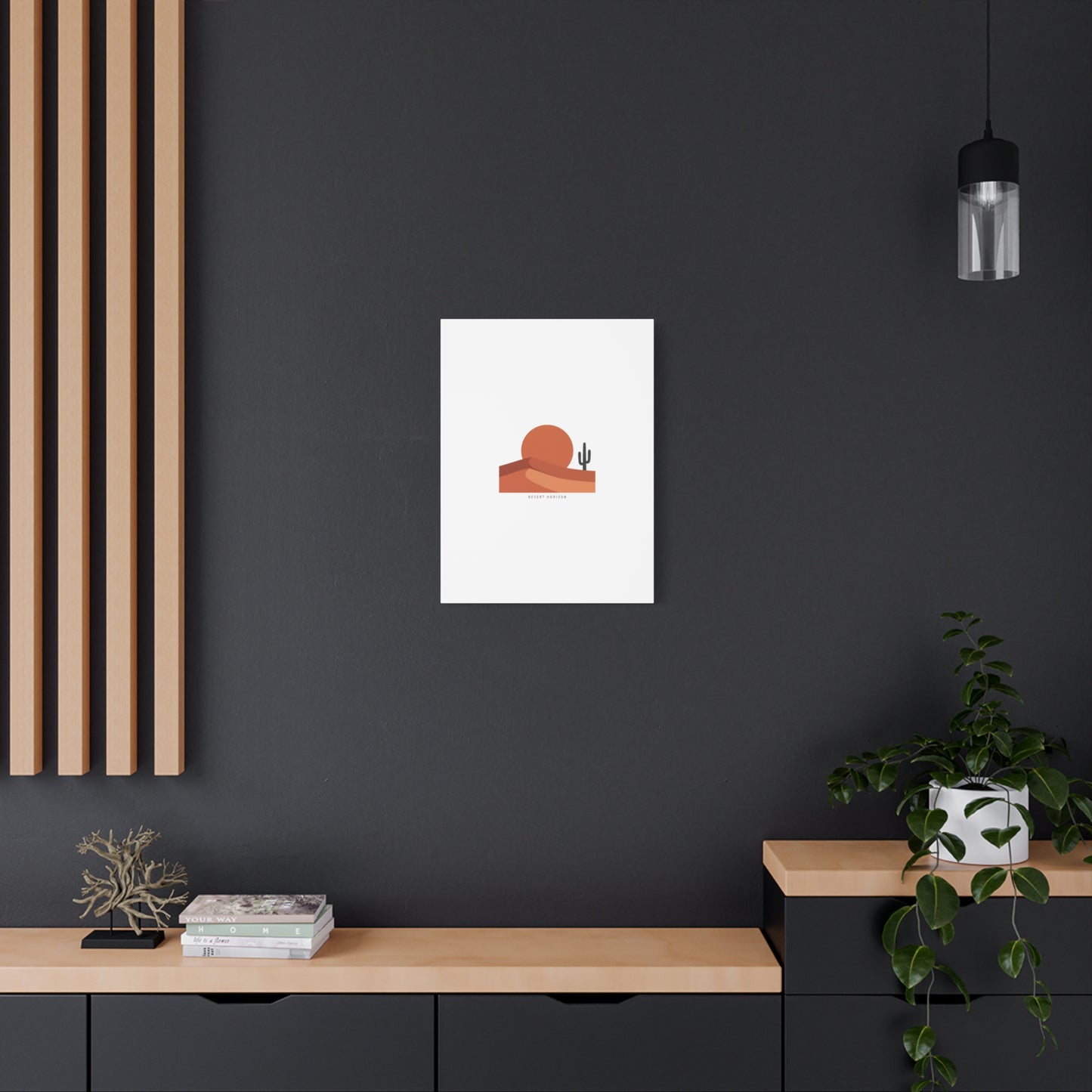 Desert Horizon Minimal Mesa Canvas | desert sunset, southwestern art print
