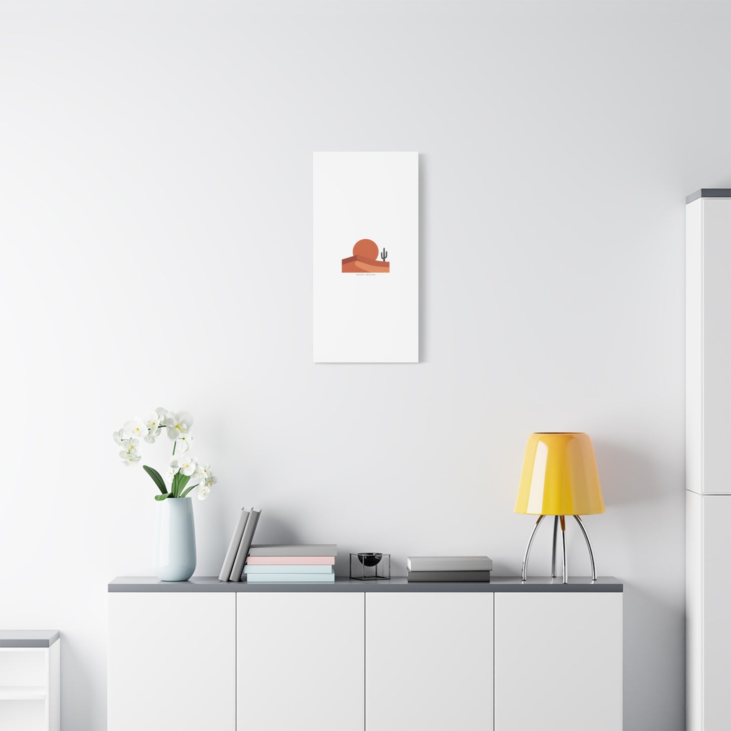 Desert Horizon Minimal Mesa Canvas | desert sunset, southwestern art print