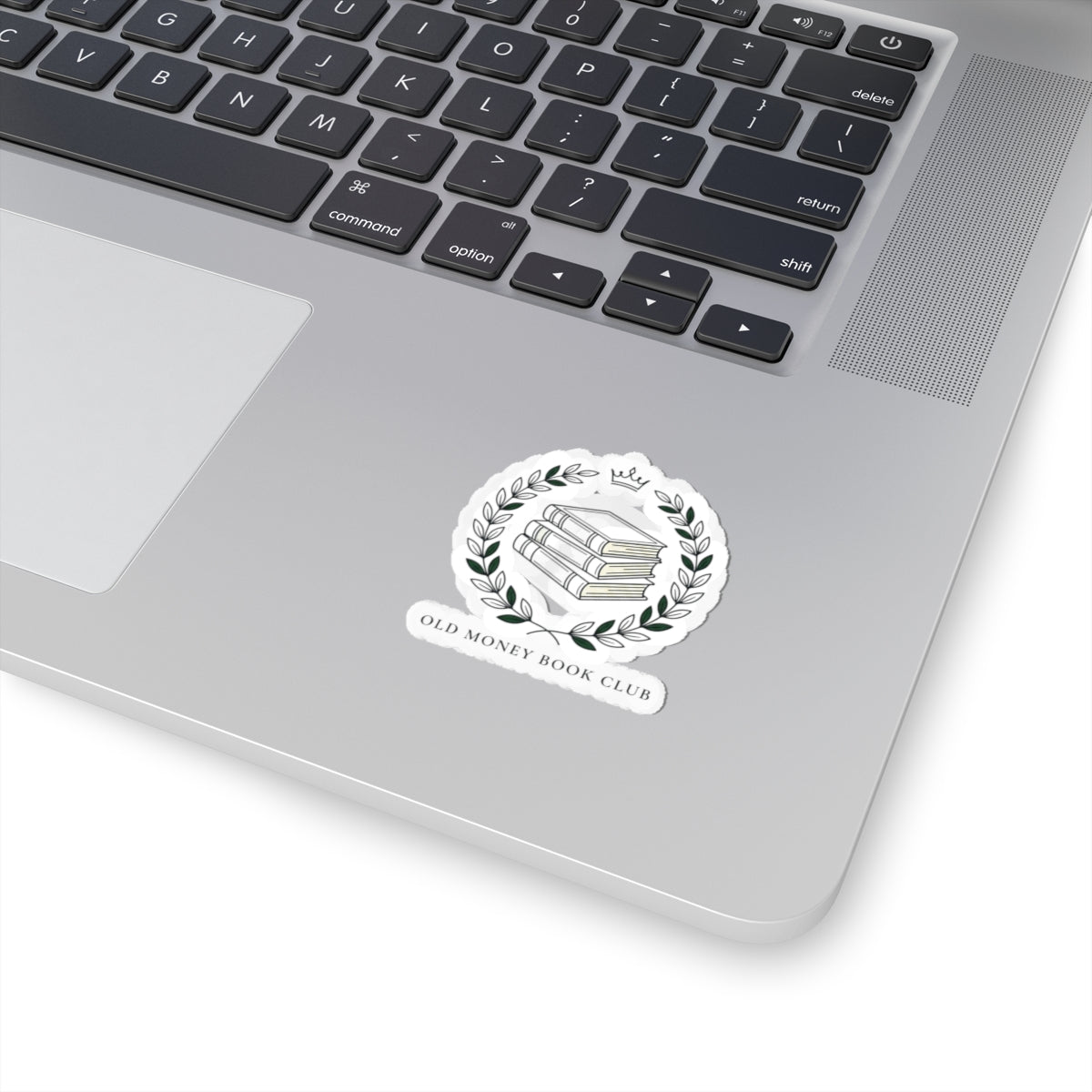 Old Money Book Club Sticker | minimalist, monochrome, serif quiet luxury