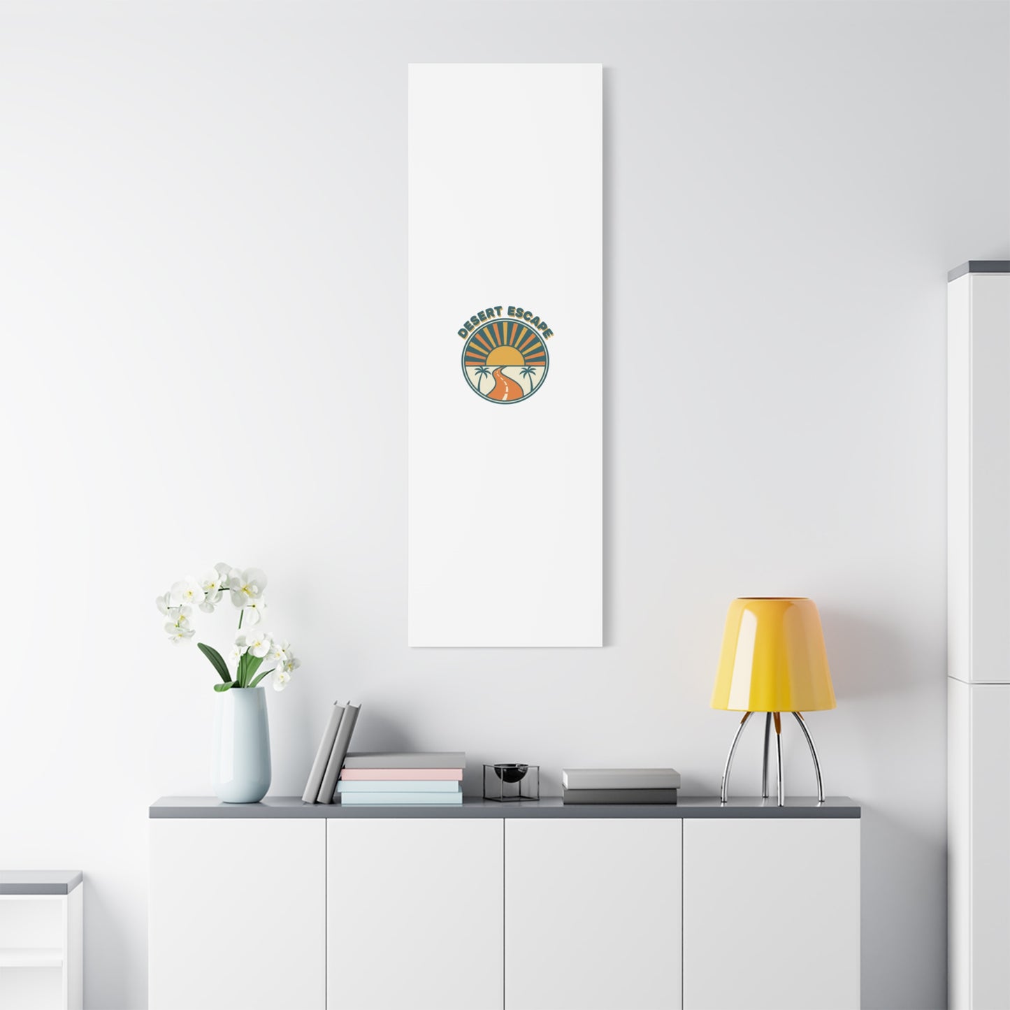 Desert Escape Sunset Canvas | 70s Sunset Retro Palm Poster
