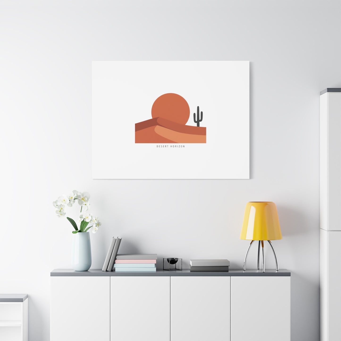 Desert Horizon Minimal Mesa Canvas | desert sunset, southwestern art print