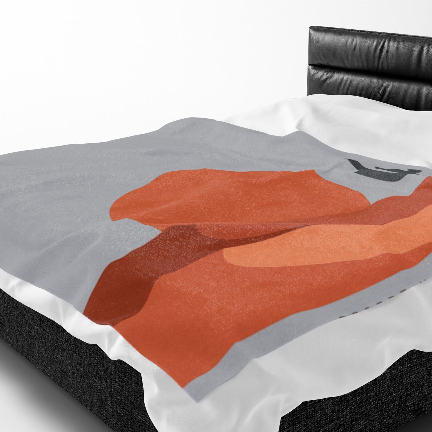 Desert Sunset Minimalist Mesa Blanket | Southwestern adobe-inspired wall art throw